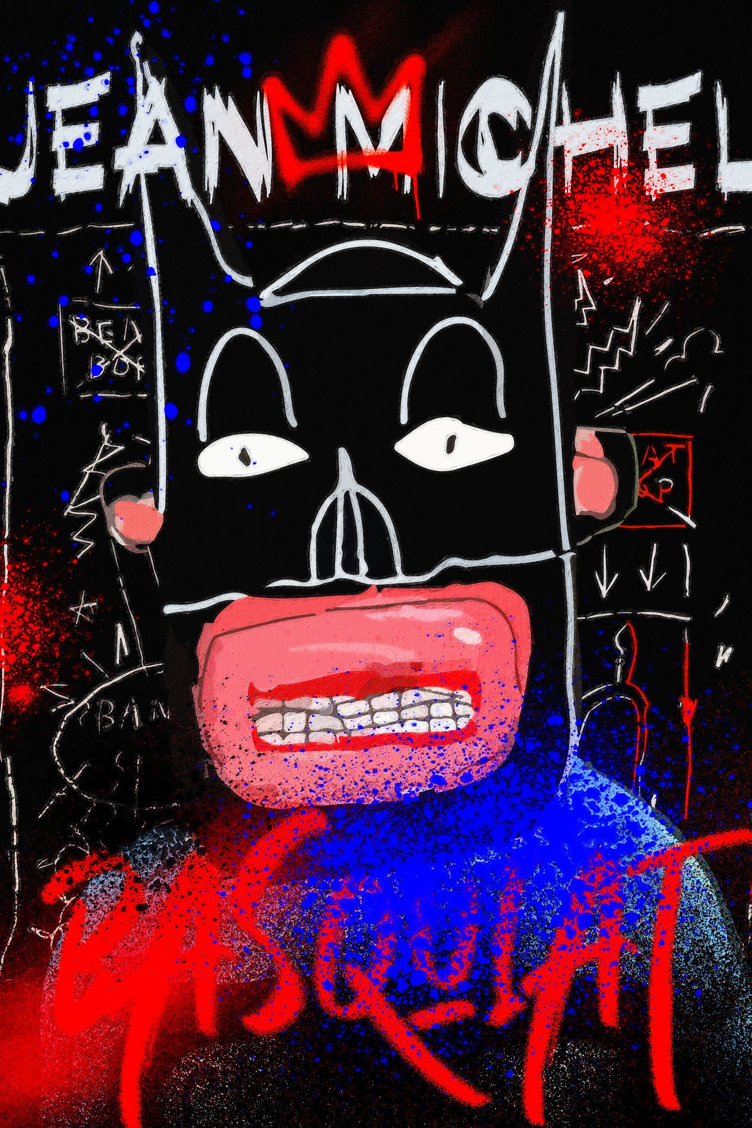 Pop Art  - Jean Bat, Glasbild