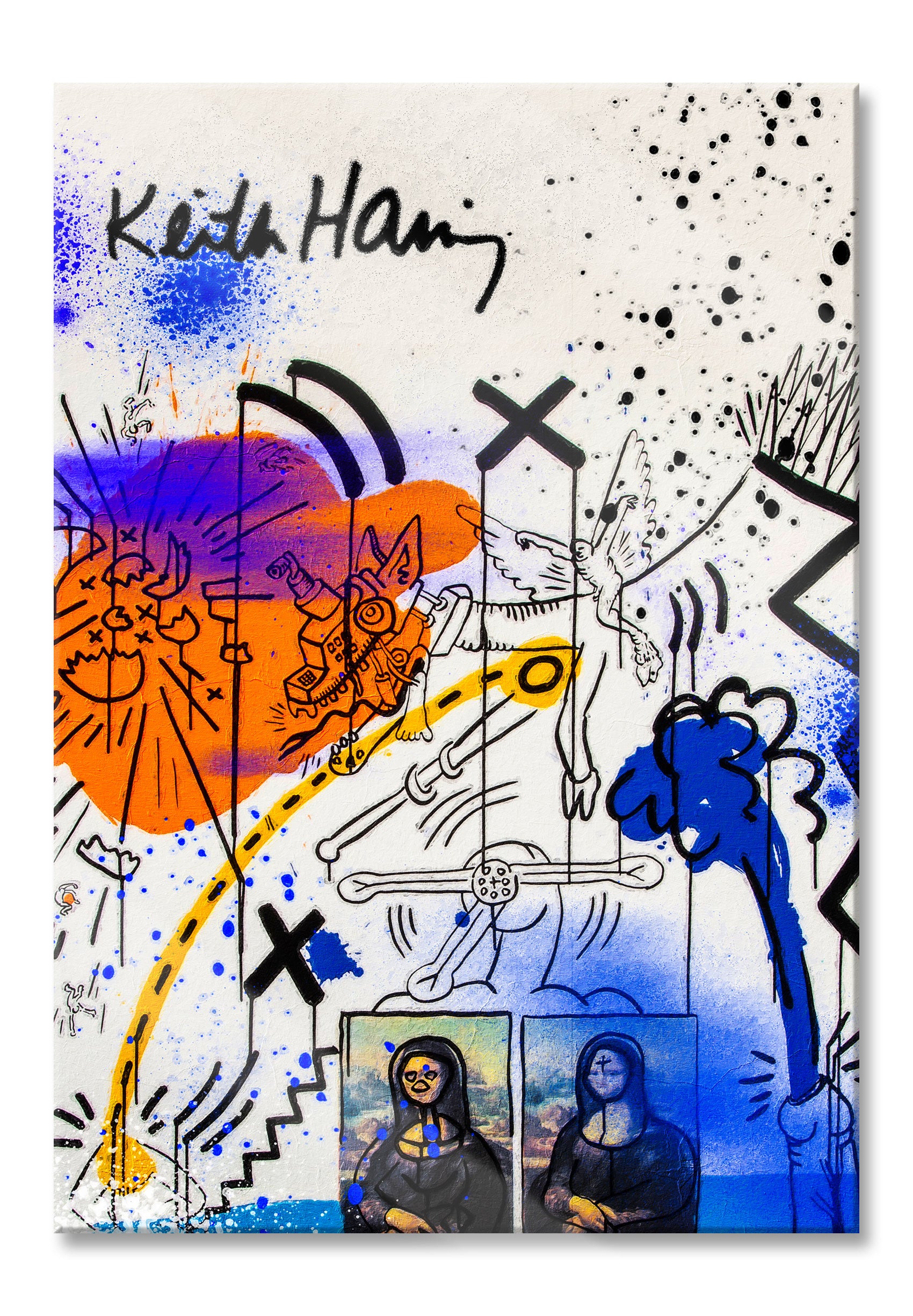 Pop Art  - Keith Scribble Mona I, Glasbild