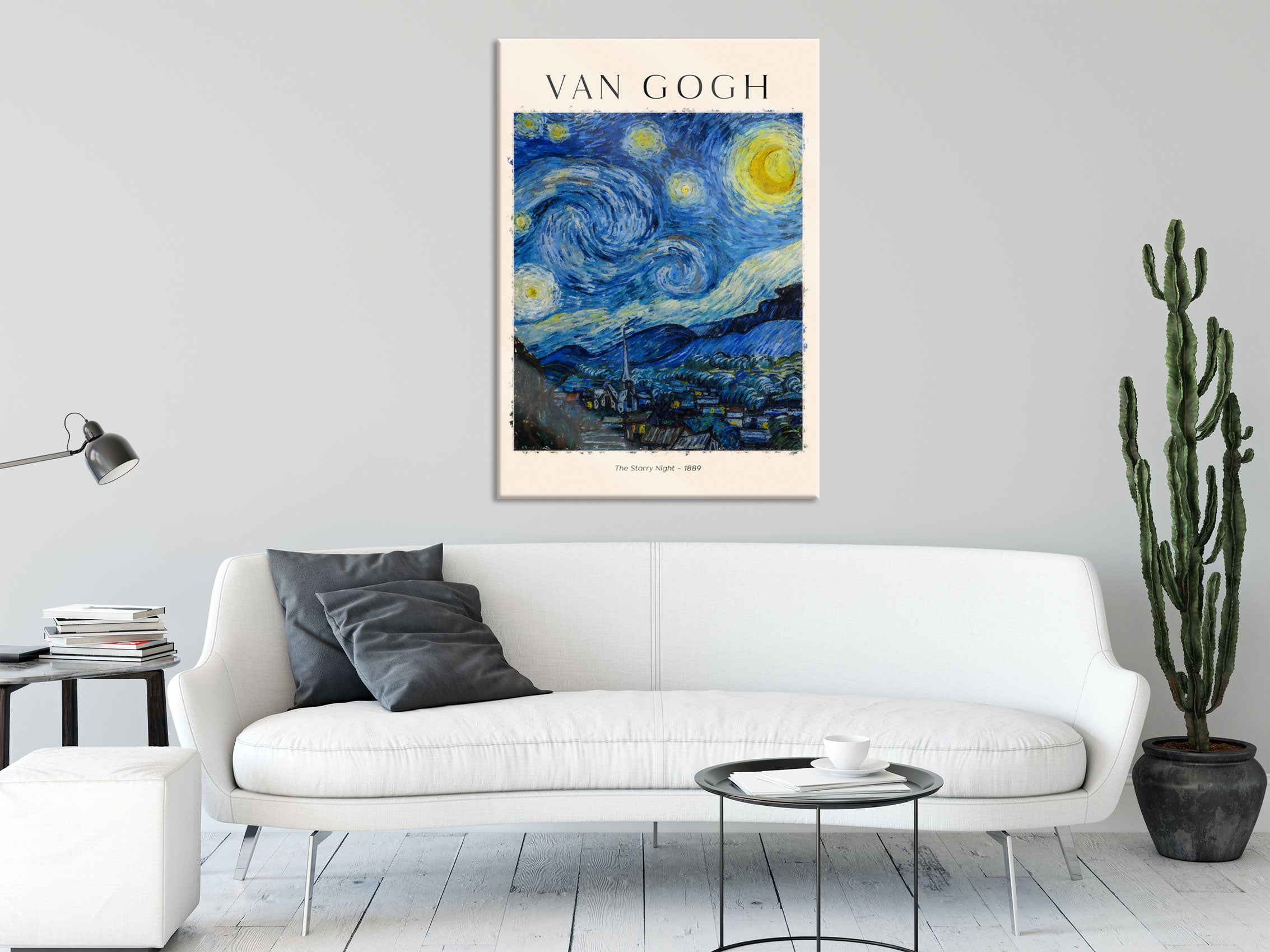 Art Portrait  - Gogh - Sternennacht, Glasbild