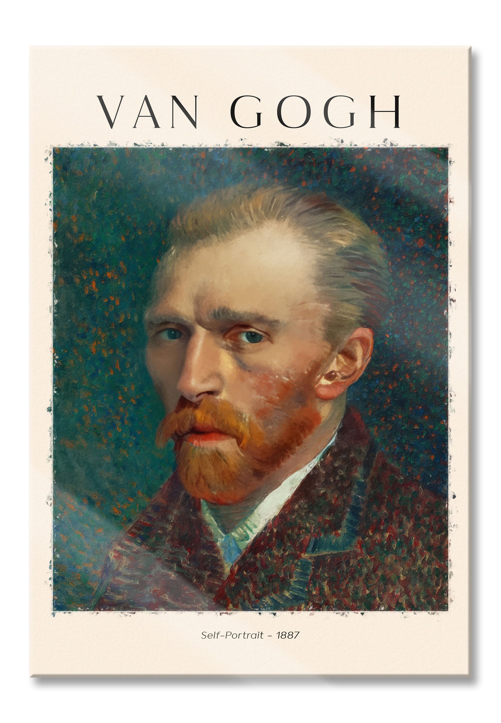 Art Portrait  - Van Gogh - Selbstportrait II, Glasbild