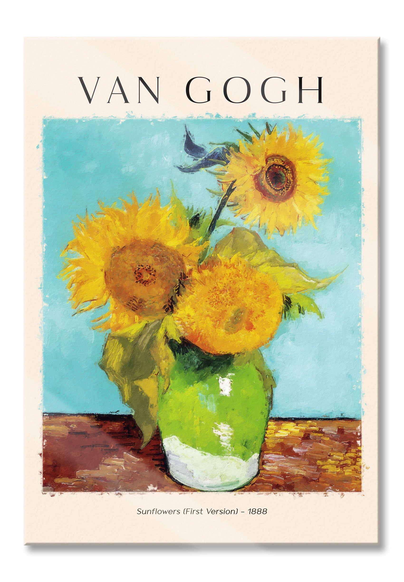 Art Portrait  - Van Gogh - Sonnenblumen, Glasbild