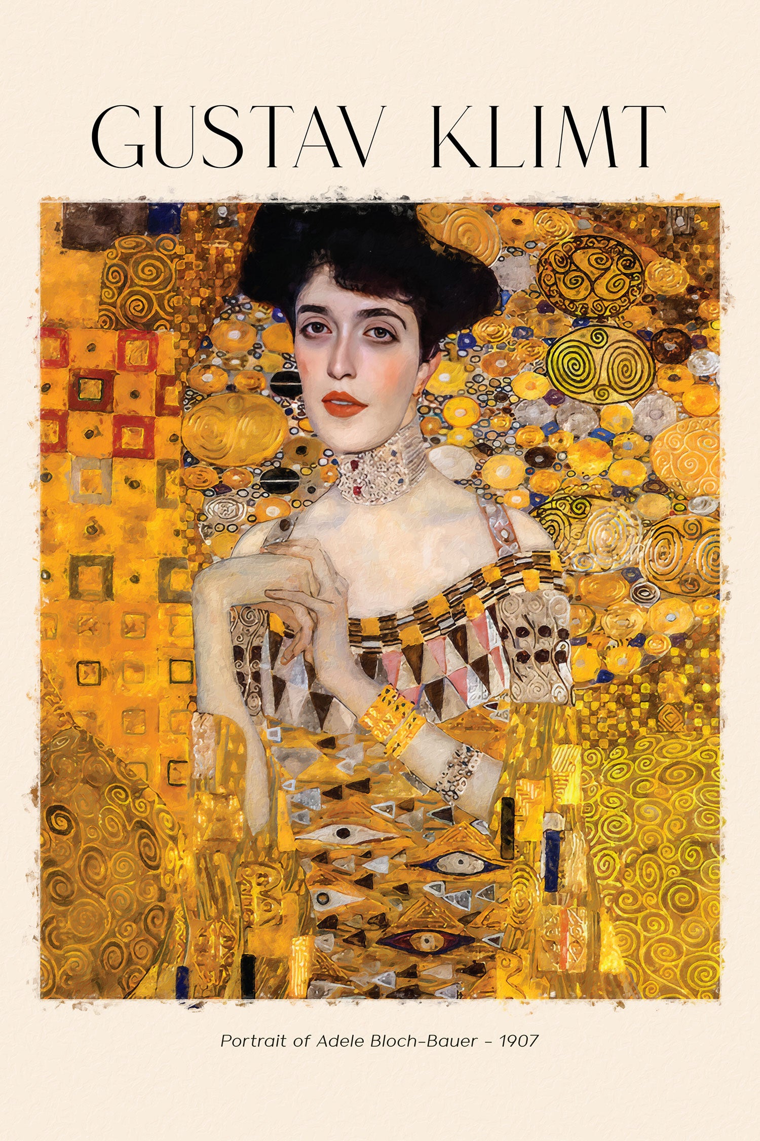 Art Portrait  - Gustav Klimt - Adele Boch-Bauer, Glasbild