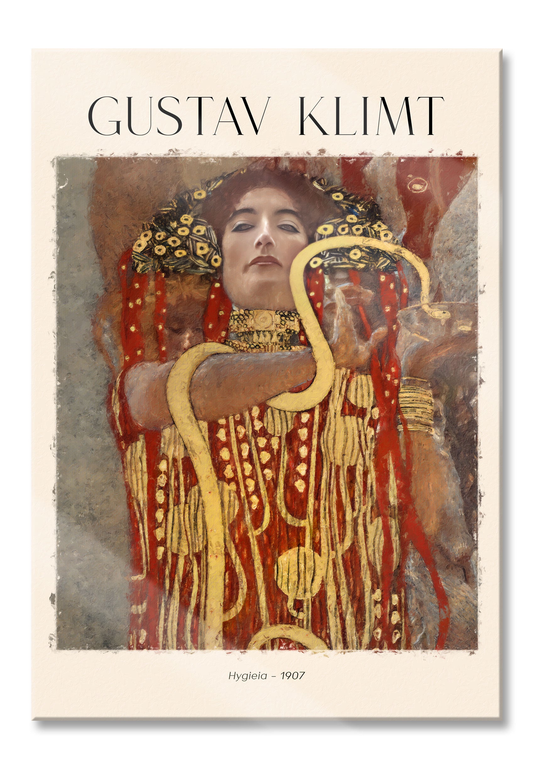 Art Portrait  - Gustav Klimt - Hygieia, Glasbild