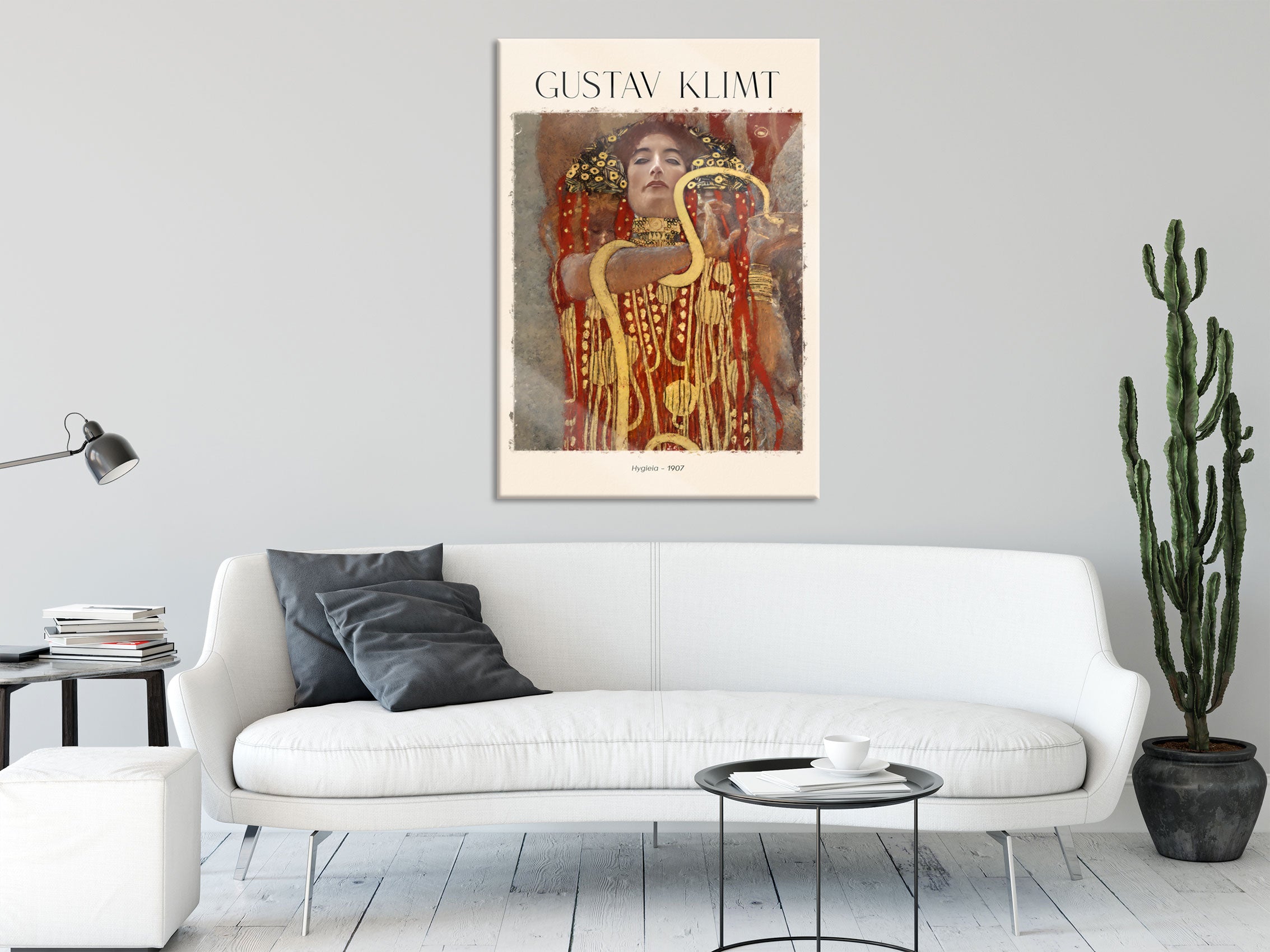 Art Portrait  - Gustav Klimt - Hygieia, Glasbild