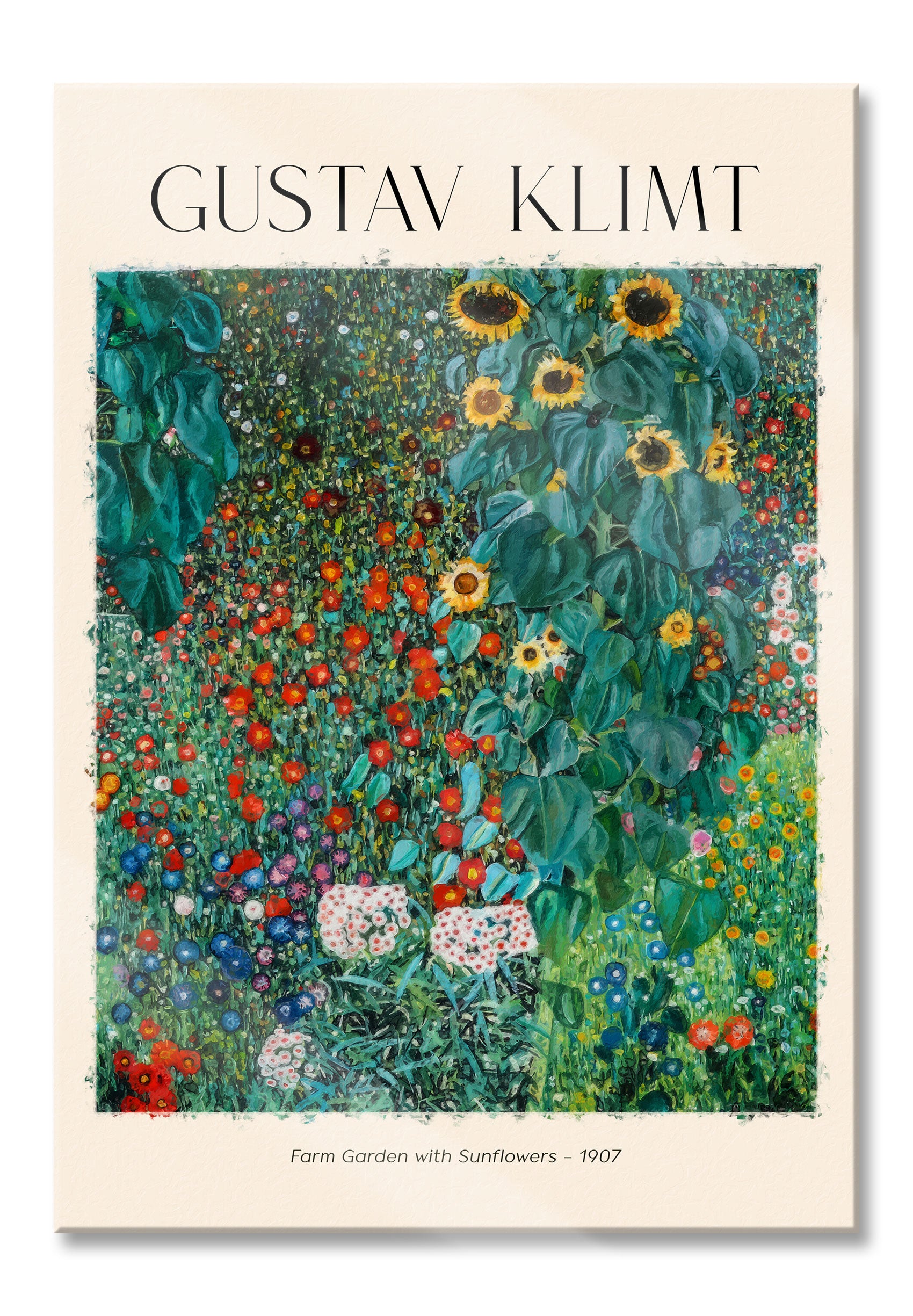 Art Portrait  - Gustav Klimt - Bauerngarten, Glasbild