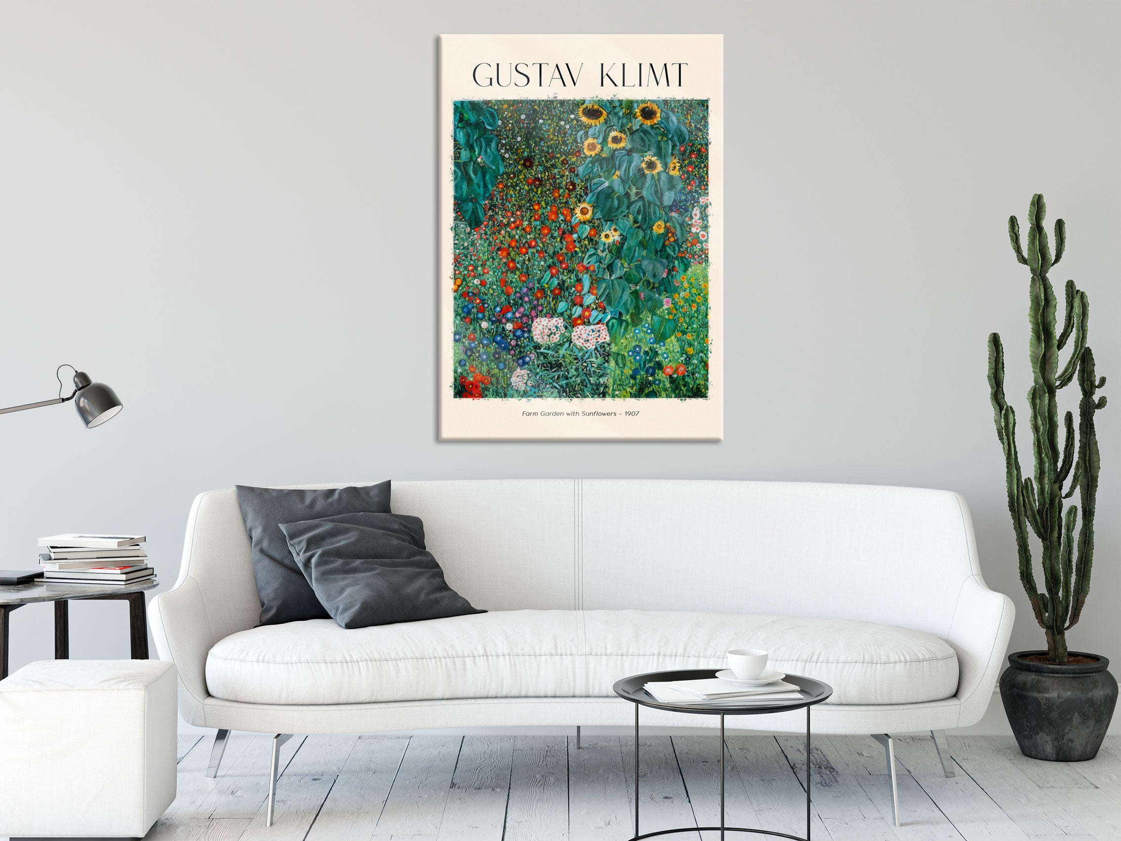 Art Portrait  - Gustav Klimt - Bauerngarten, Glasbild