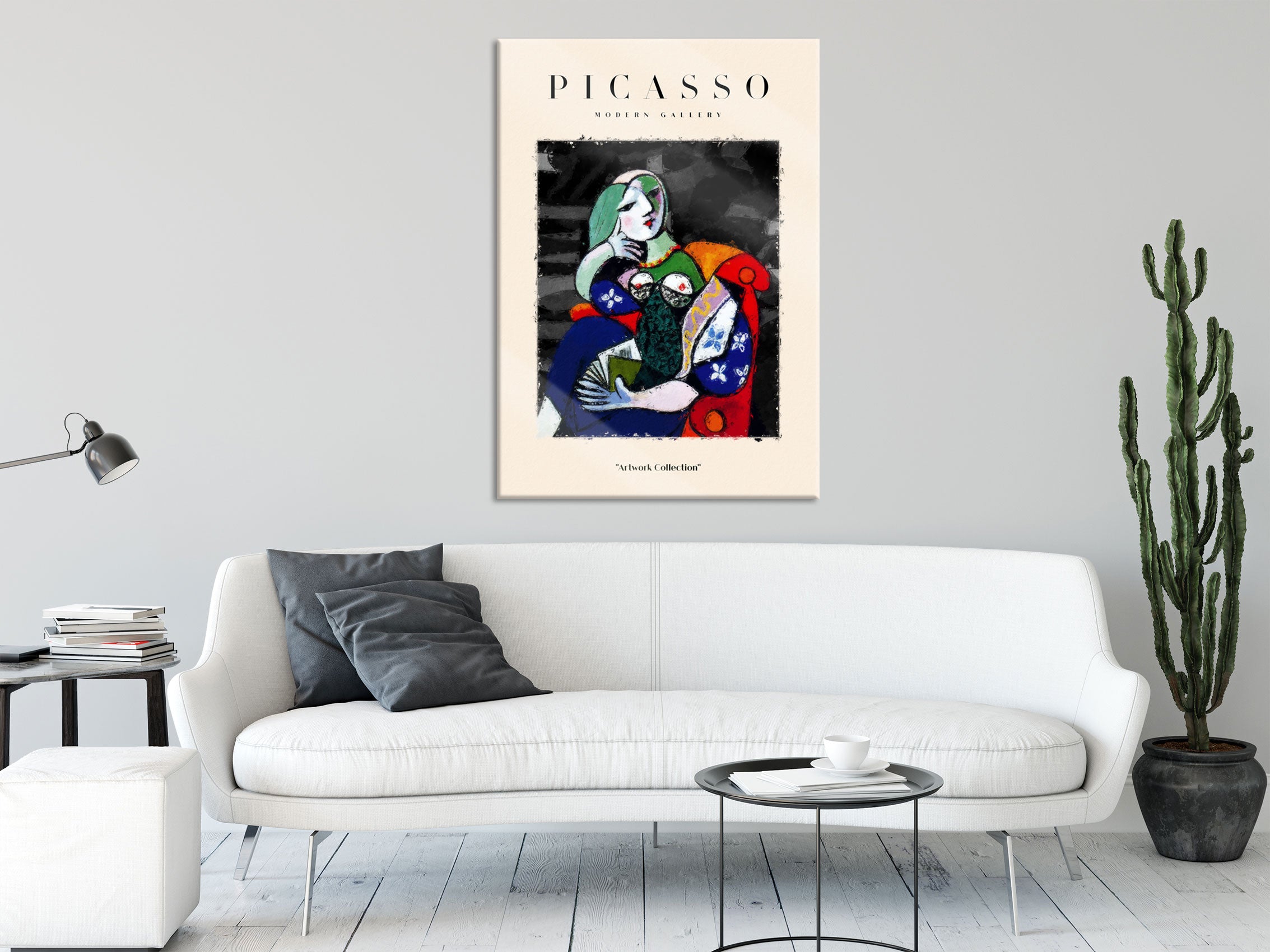 Picasso Art Collection  - Frau sitzend I, Glasbild