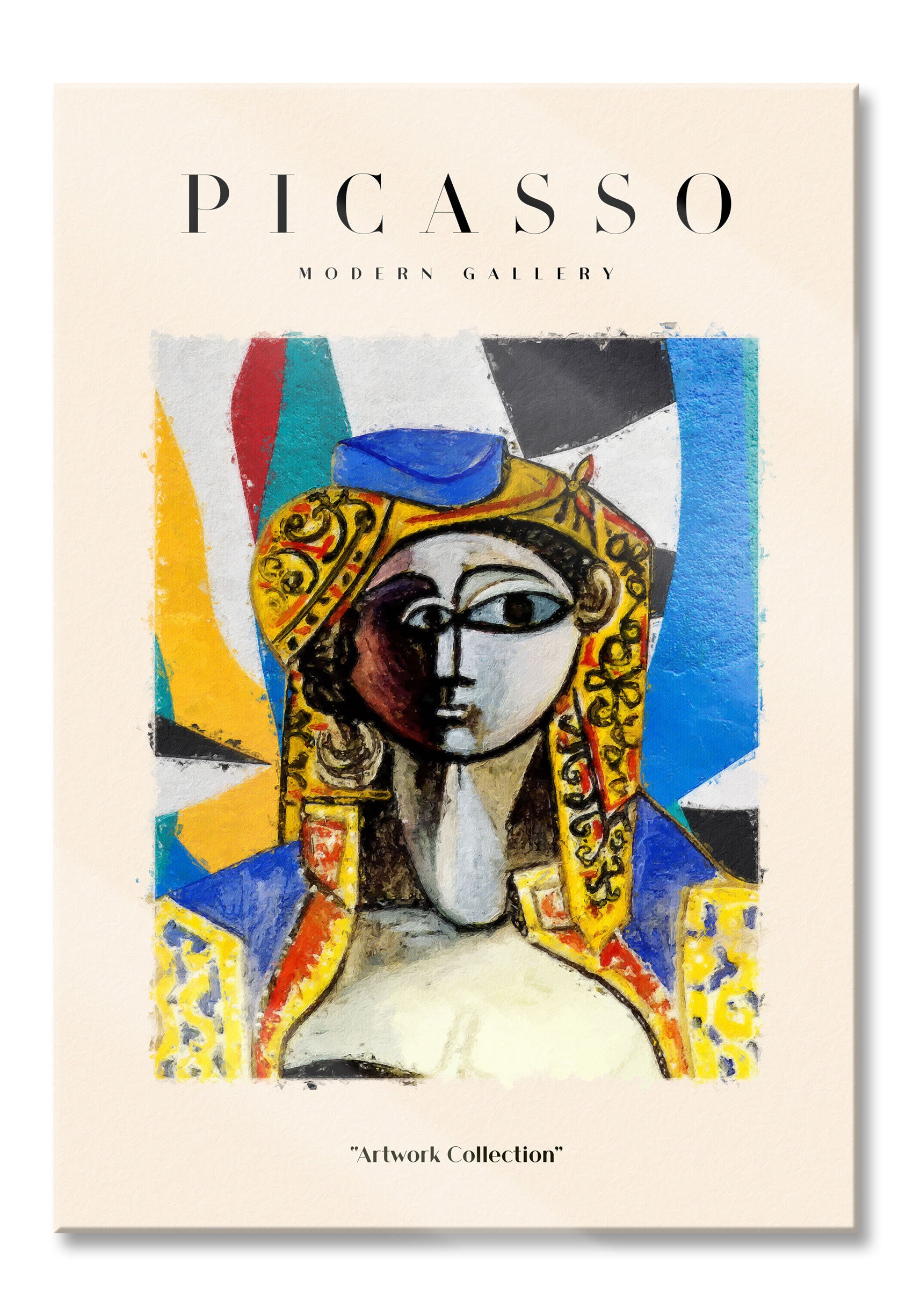 Picasso Art Collection  - Frau mit Schmuck, Glasbild