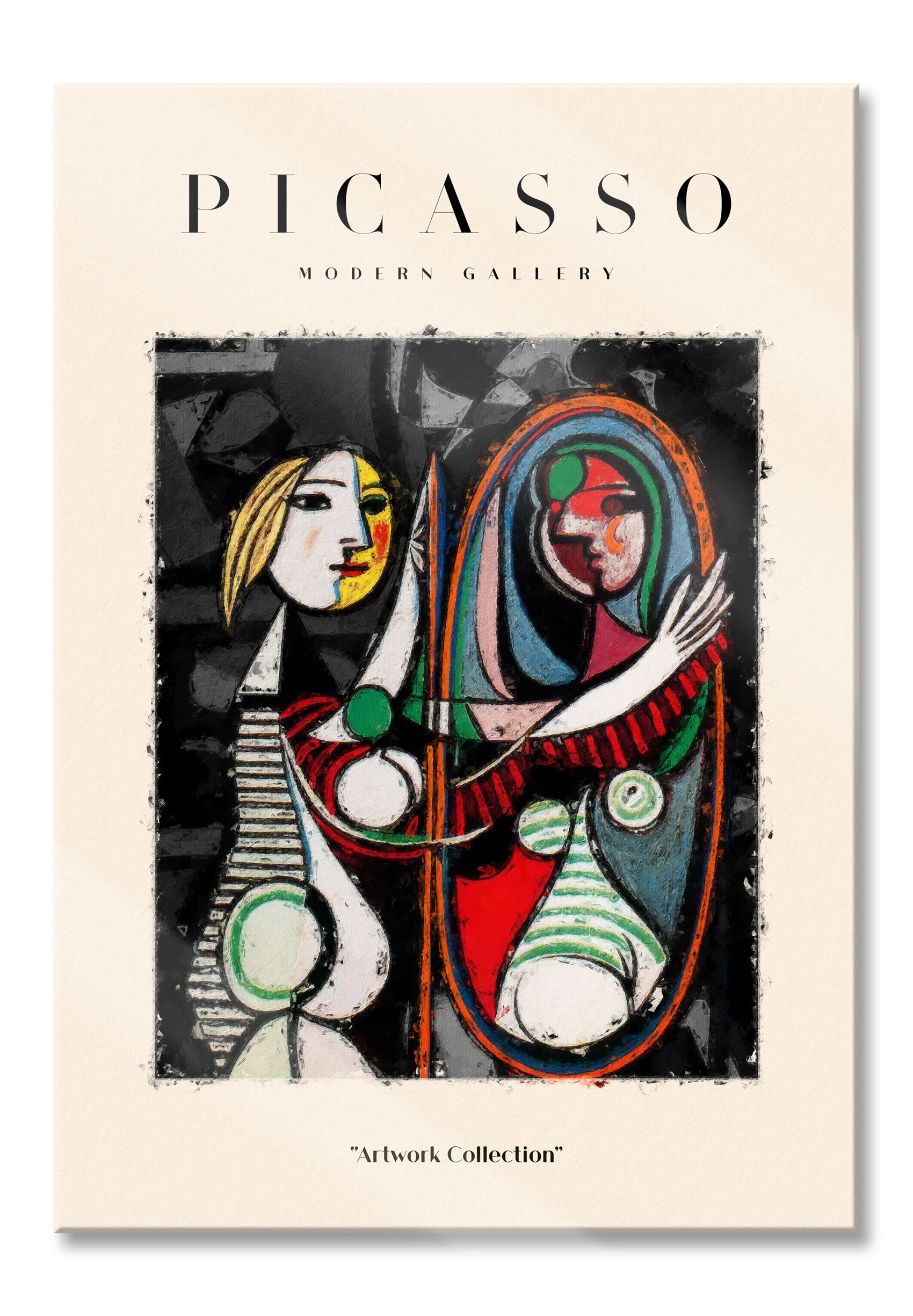 Picasso Art Collection  - Frauenumarmung, Glasbild