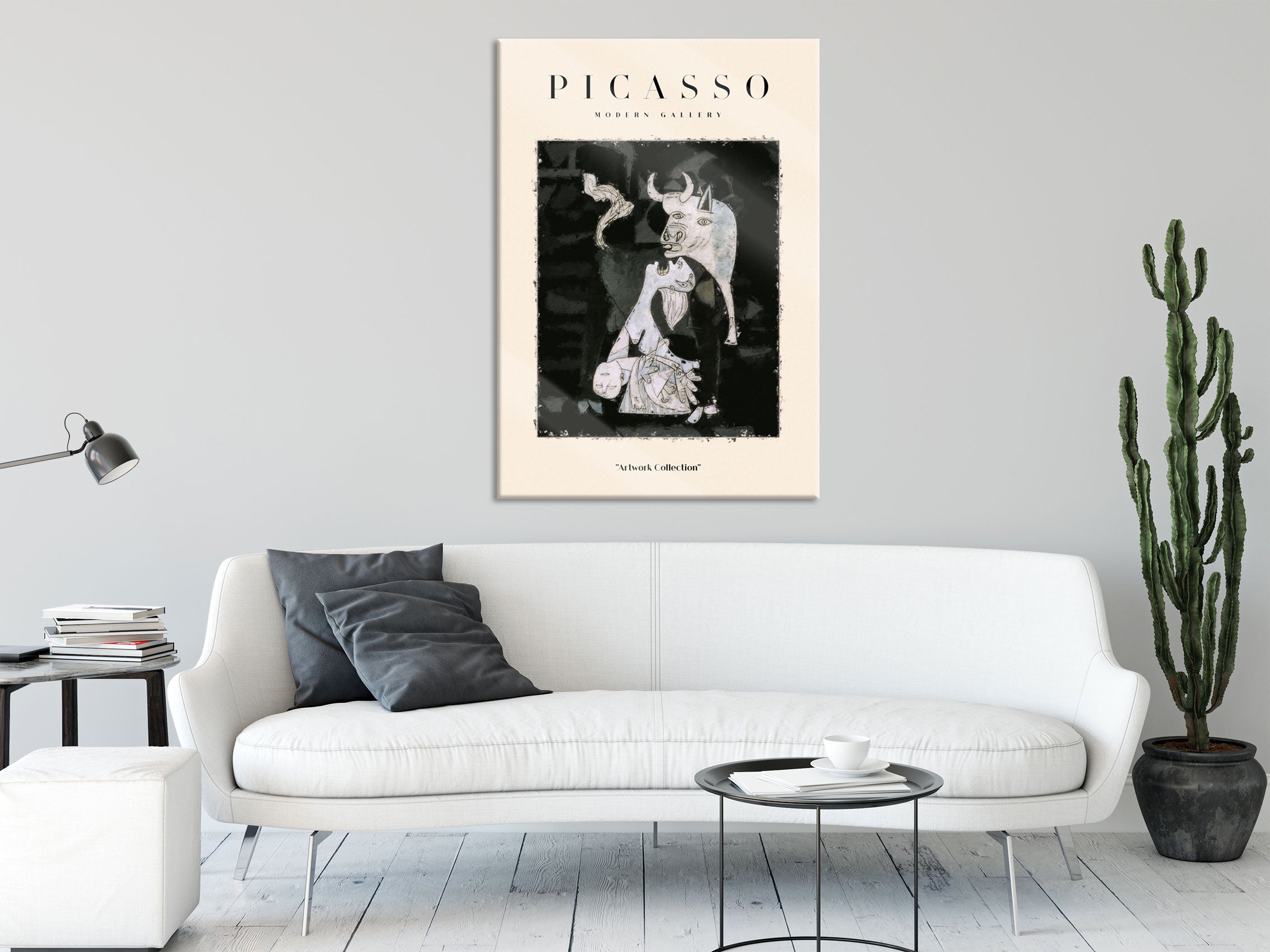 Picasso Art Collection  - Ausschnitt Guernica I, Glasbild