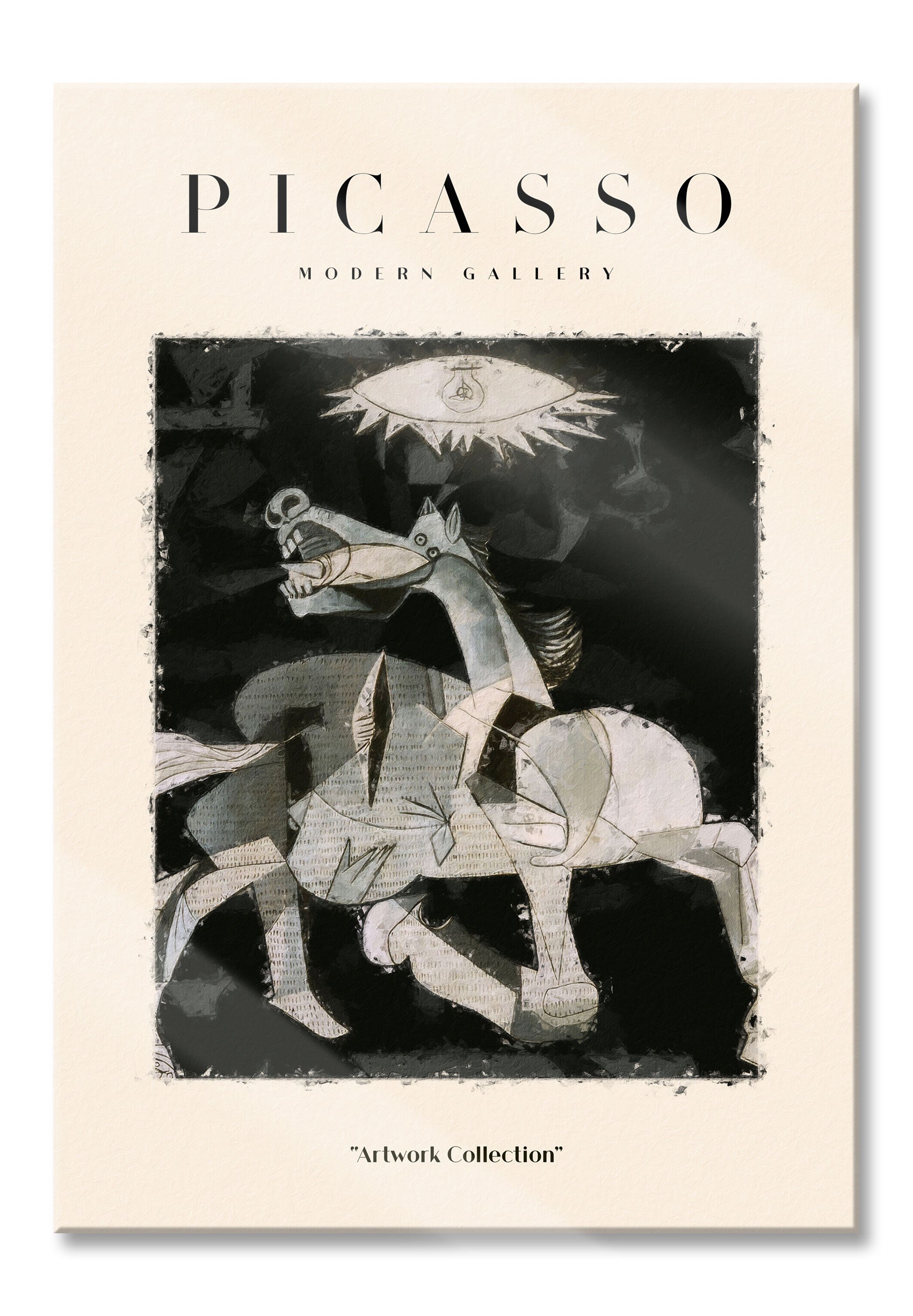 Picasso Art Collection  - Ausschnitt Guernica II, Glasbild