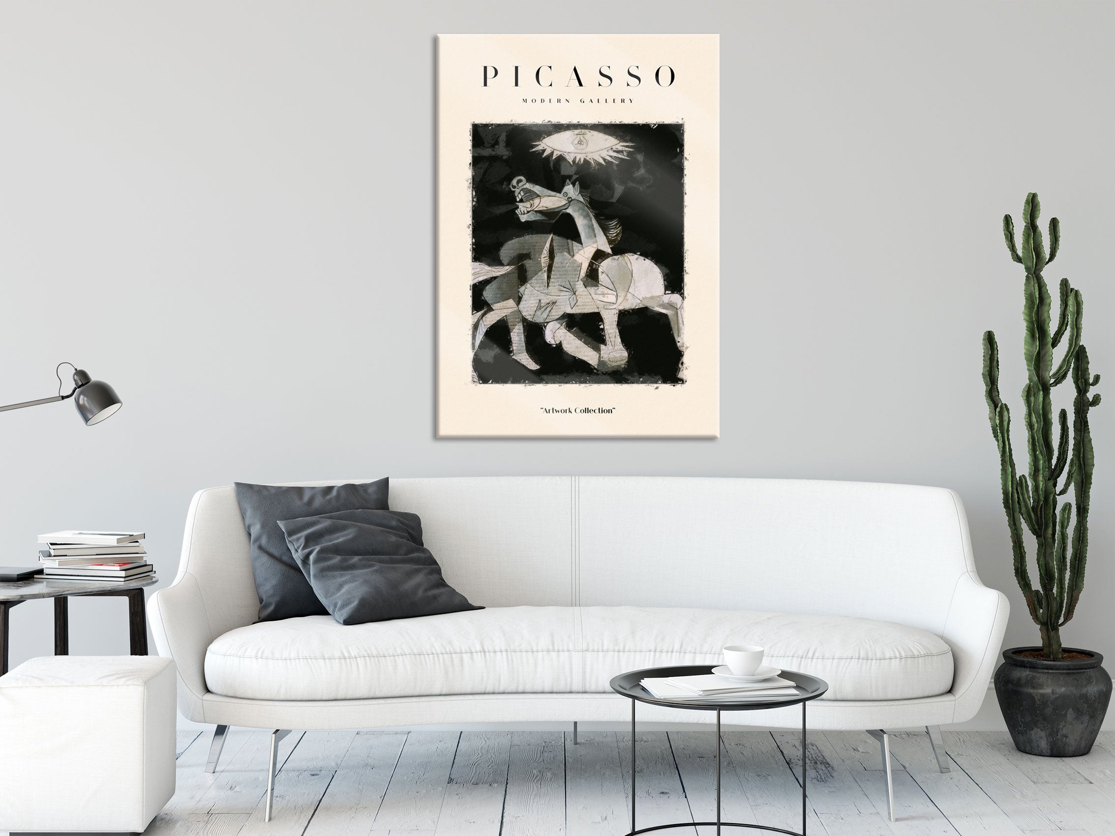 Picasso Art Collection  - Ausschnitt Guernica II, Glasbild