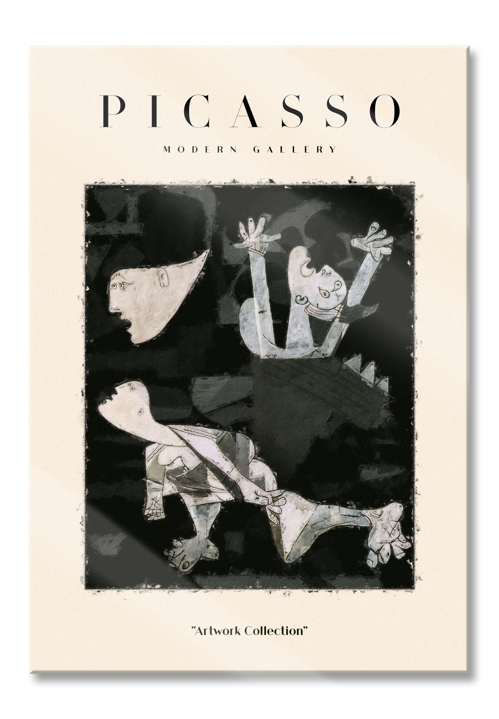 Picasso Art Collection  - Ausschnitt Guernica III, Glasbild