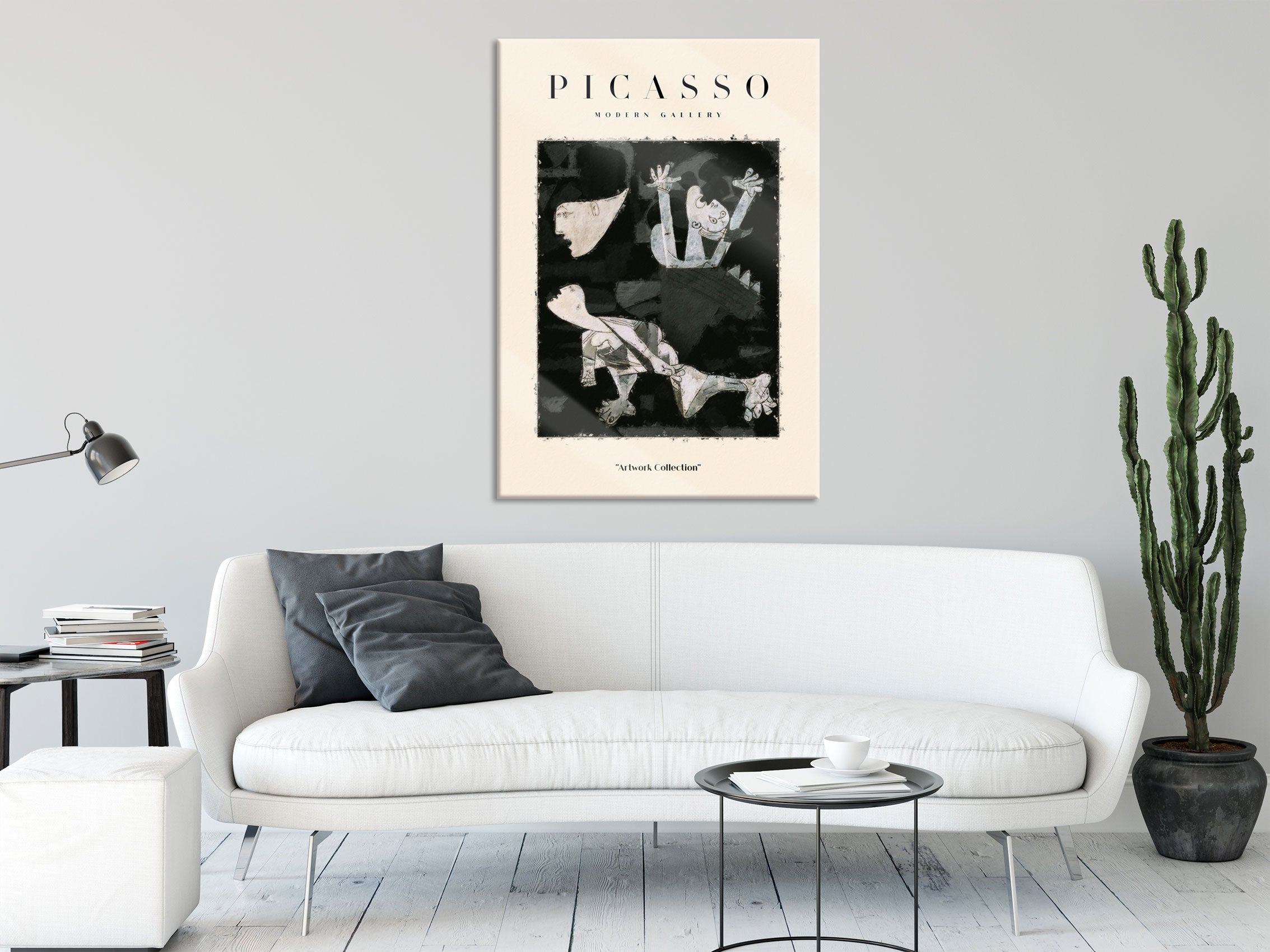 Picasso Art Collection  - Ausschnitt Guernica III, Glasbild