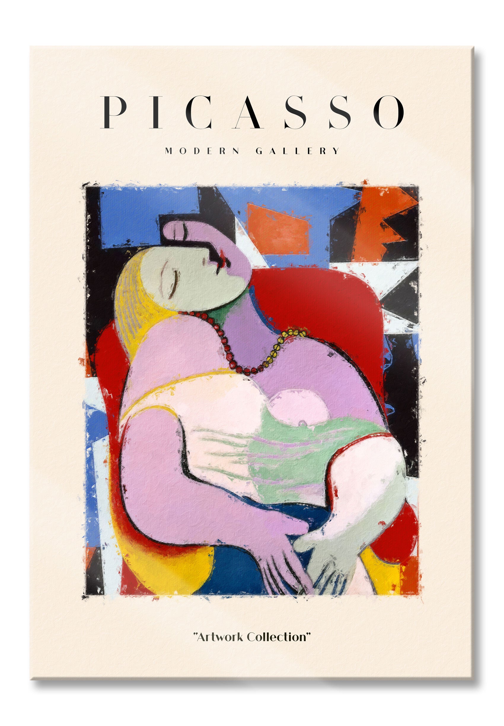 Picasso Art Collection  - Frau schlafend im Sessel, Glasbild