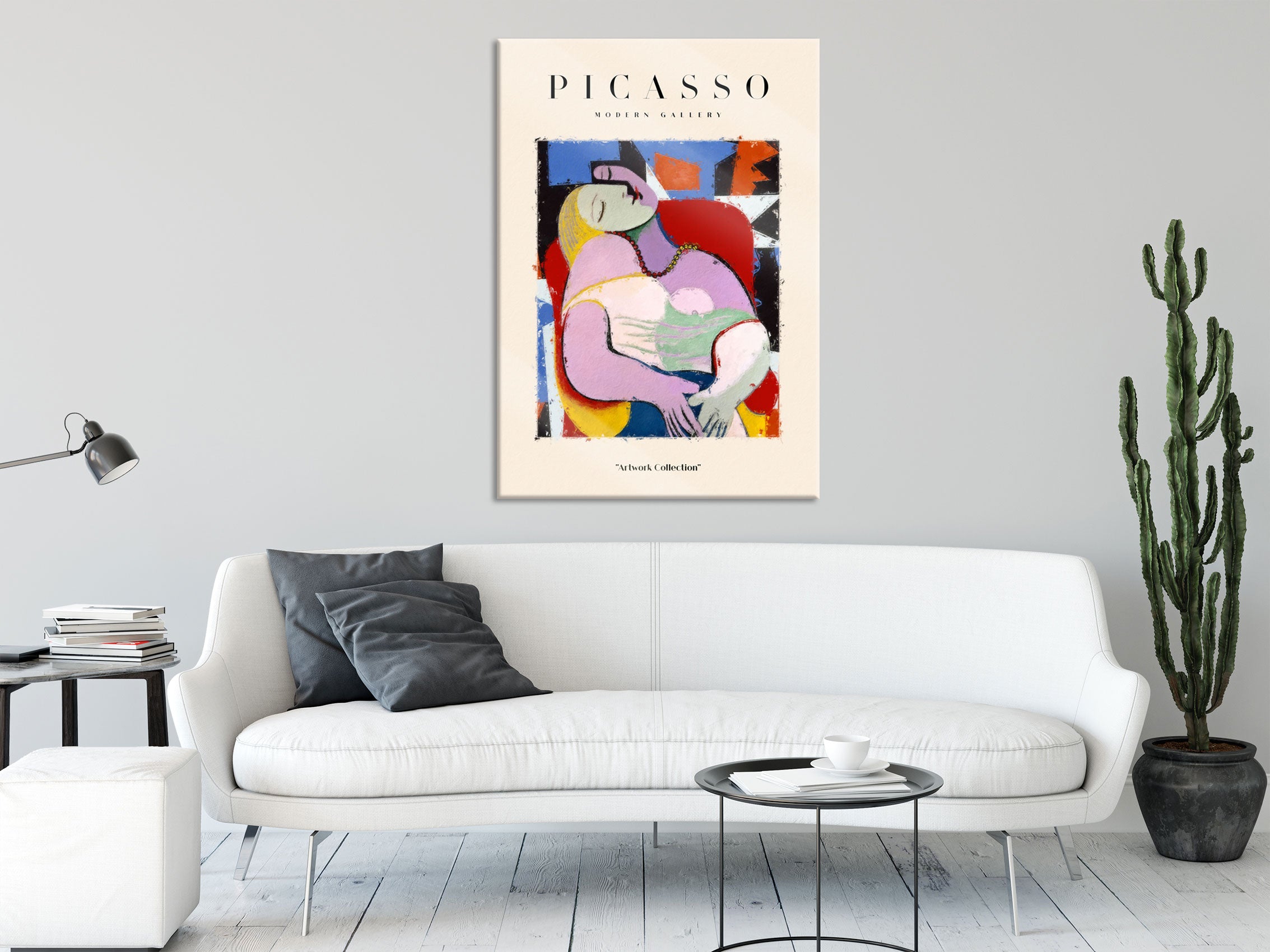 Picasso Art Collection  - Frau schlafend im Sessel, Glasbild