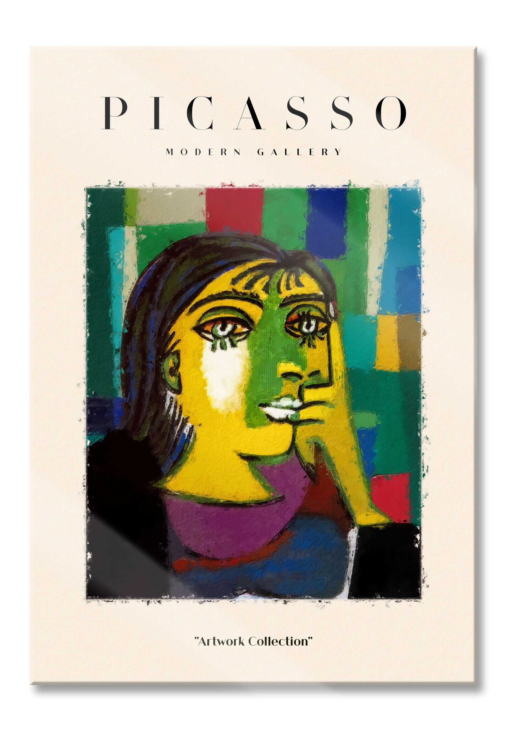 Picasso Art Collection  - Nachdenkliche Frau, Glasbild