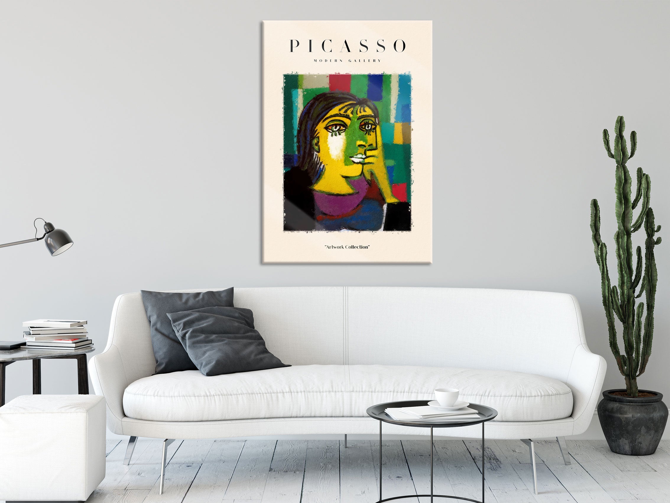 Picasso Art Collection  - Nachdenkliche Frau, Glasbild