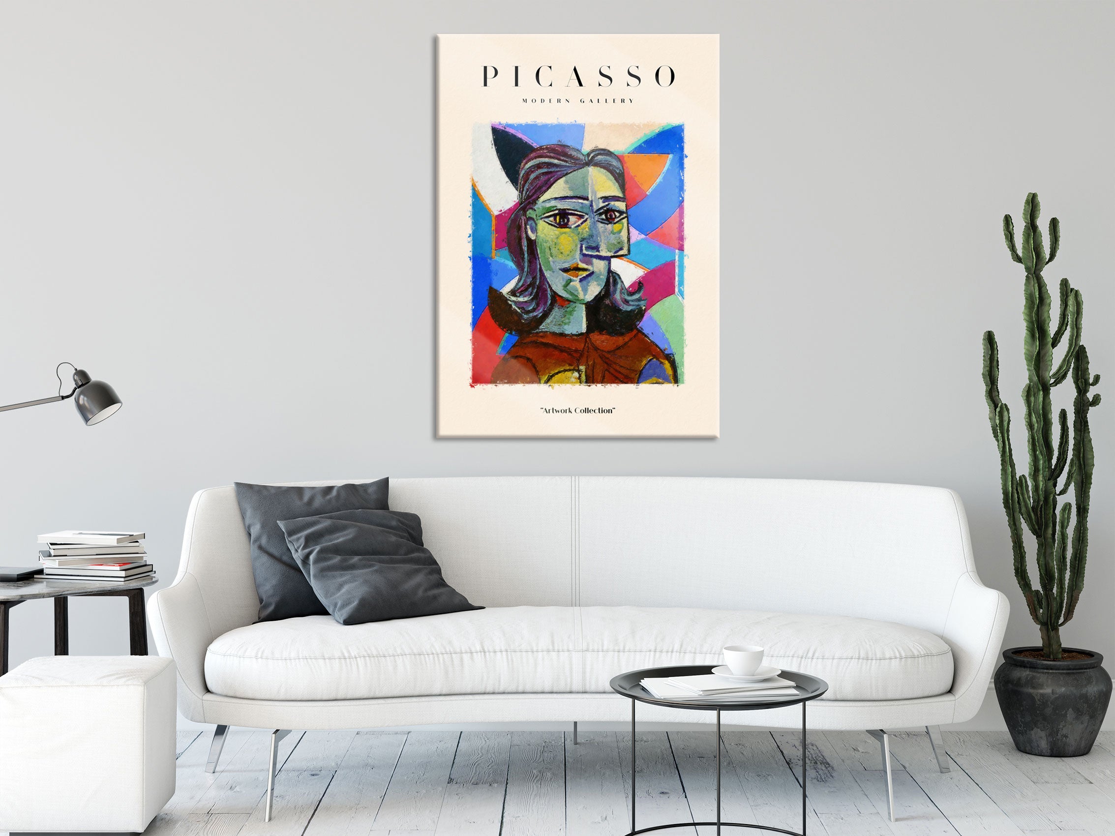 Picasso Art Collection  - Frauenportrait, Glasbild