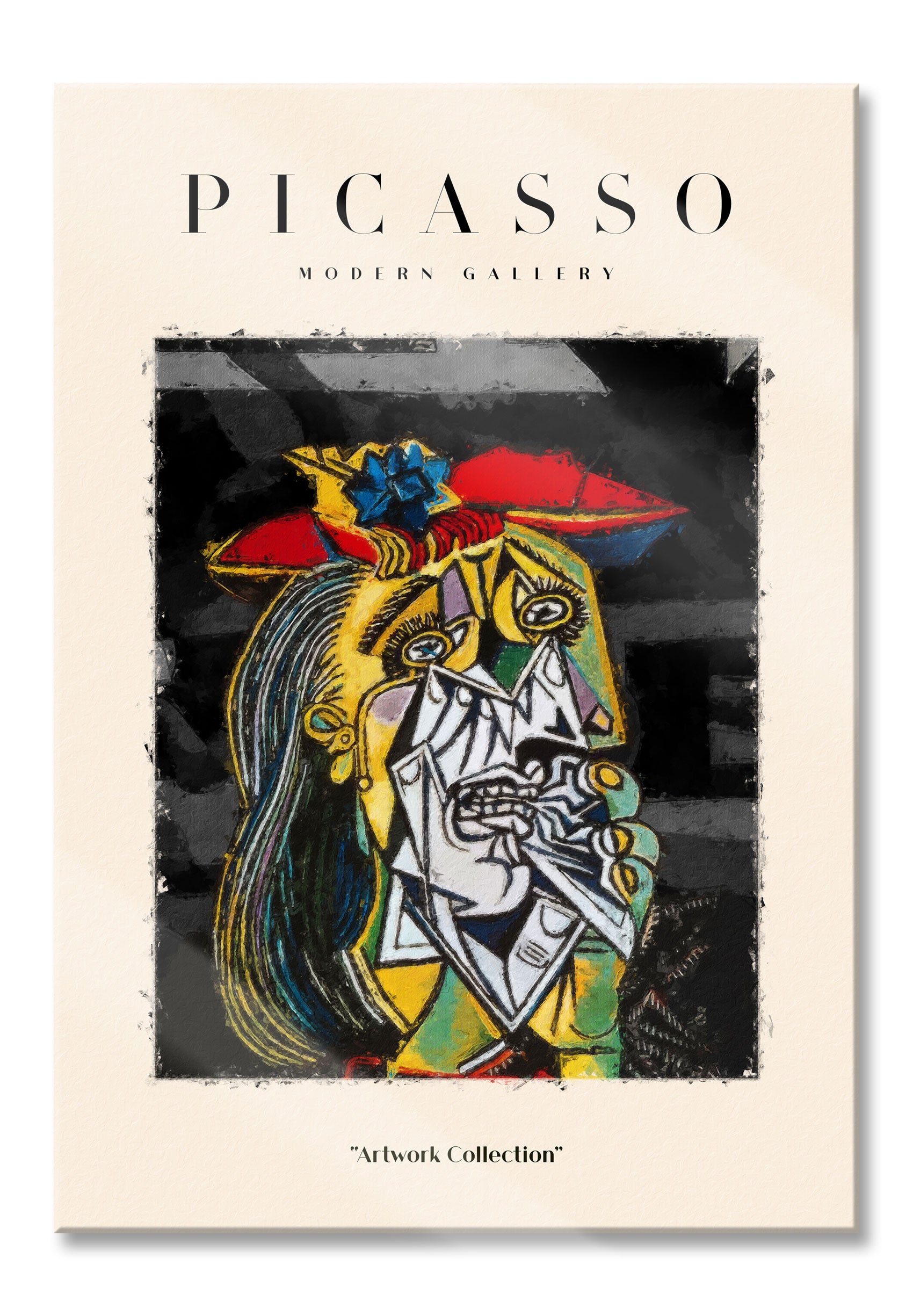 Picasso Art Collection  - Abstraktes Frauengesicht, Glasbild