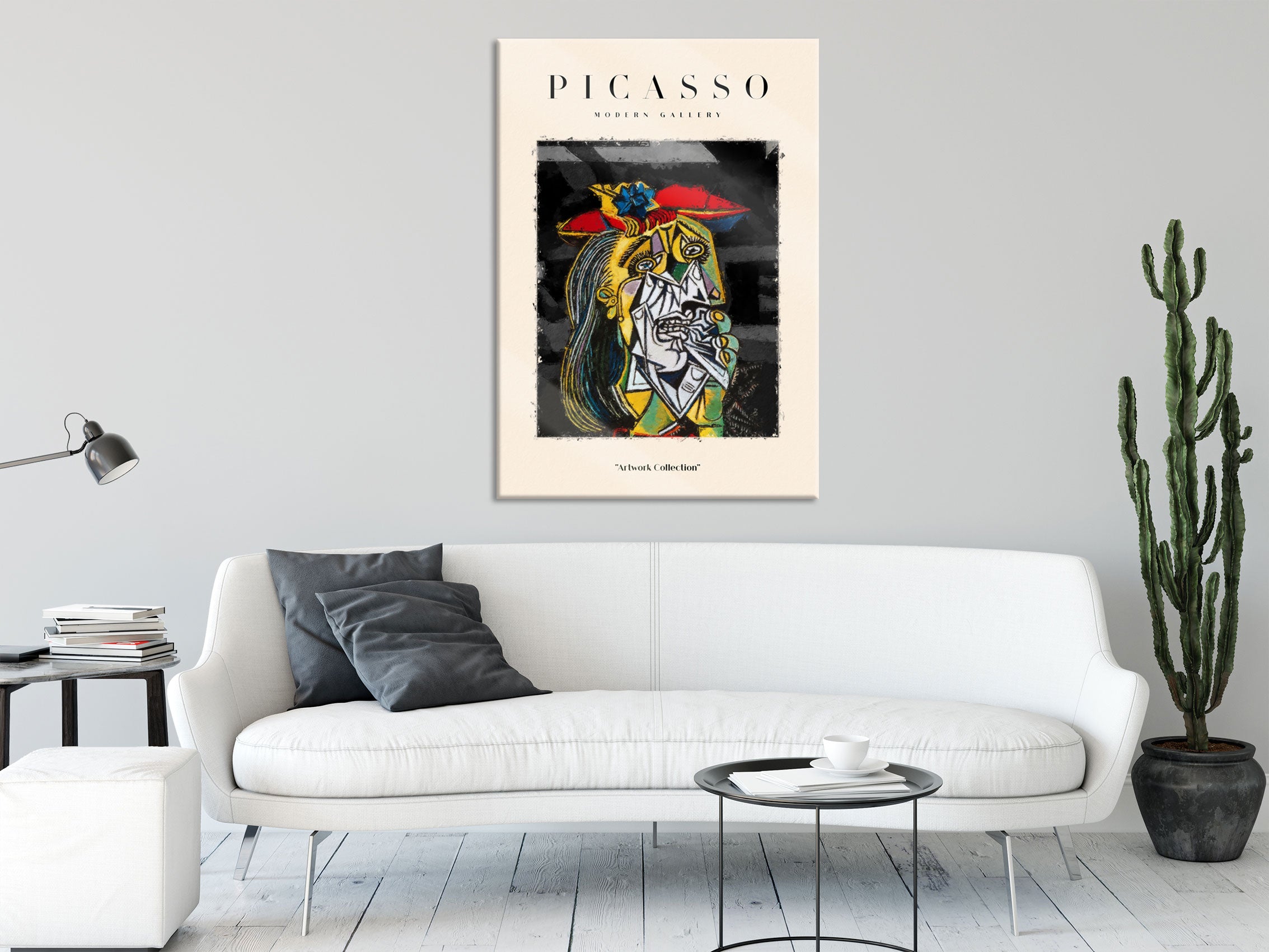 Picasso Art Collection  - Abstraktes Frauengesicht, Glasbild