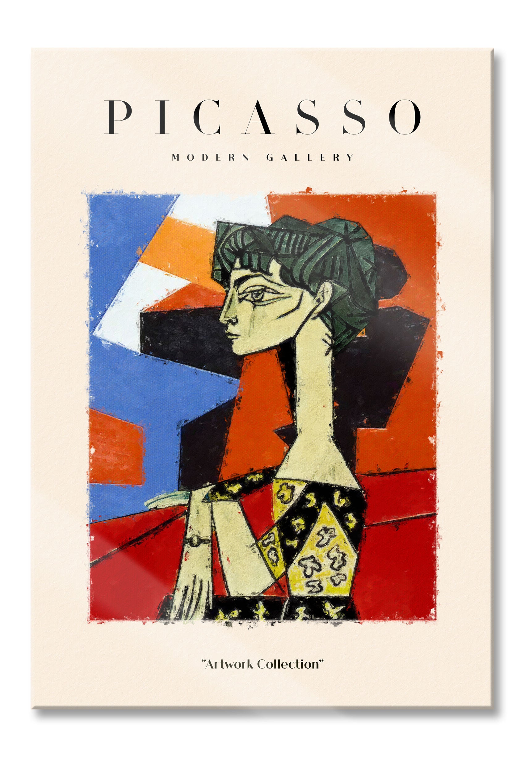 Picasso Art Collection  - Abstraktes Gesicht, Glasbild