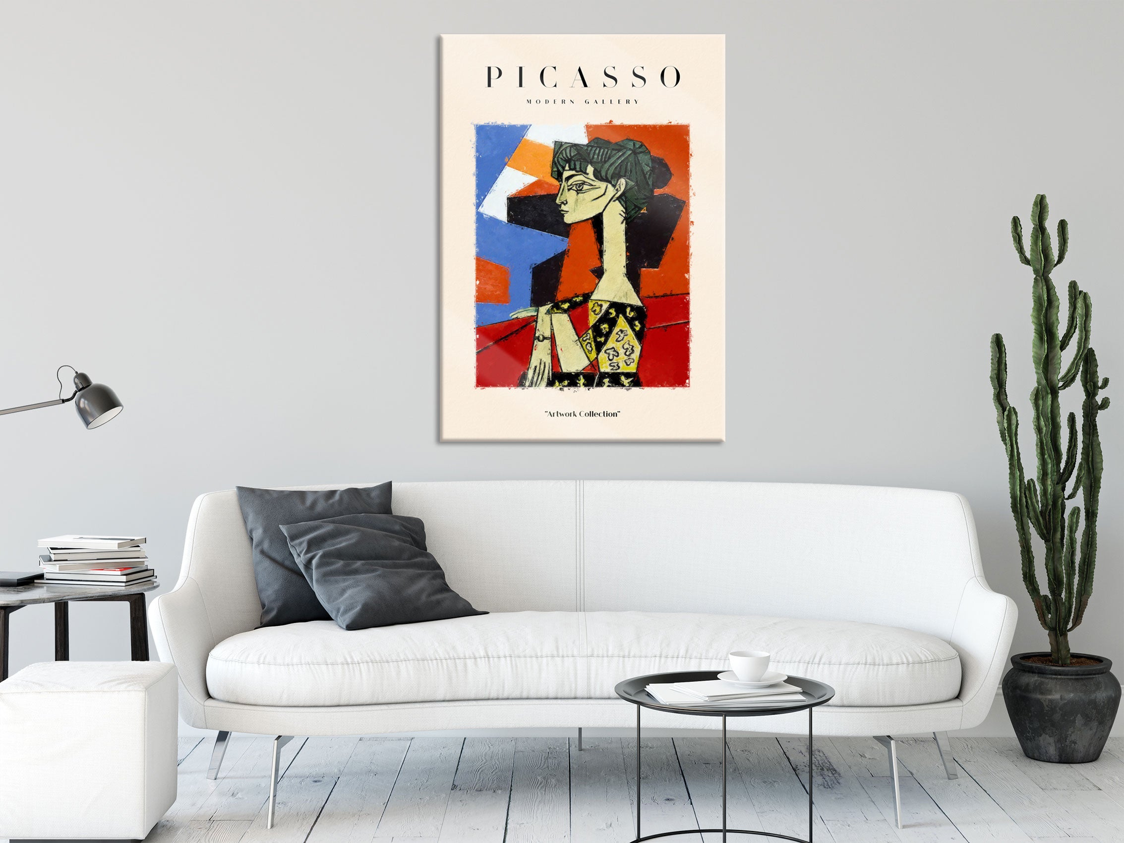 Picasso Art Collection  - Abstraktes Gesicht, Glasbild