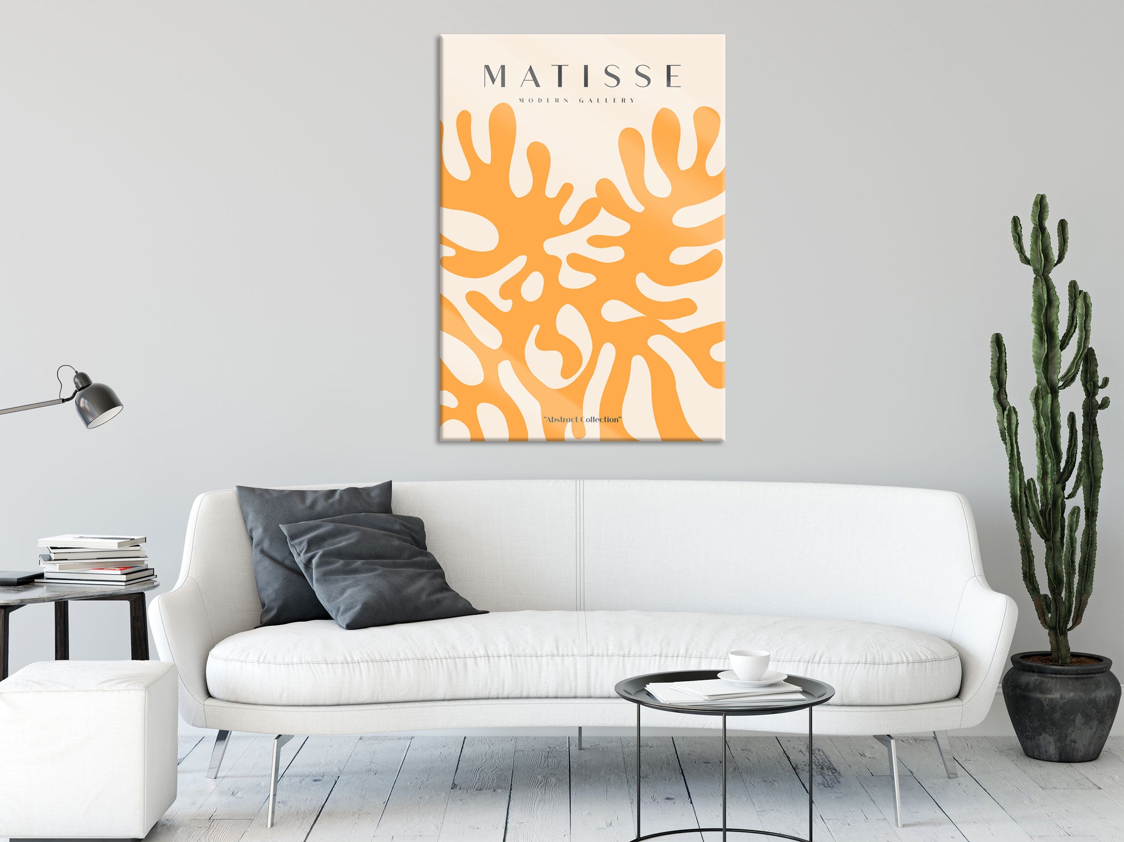 Matisse Modern Gallery  - Korallen Orange, Glasbild