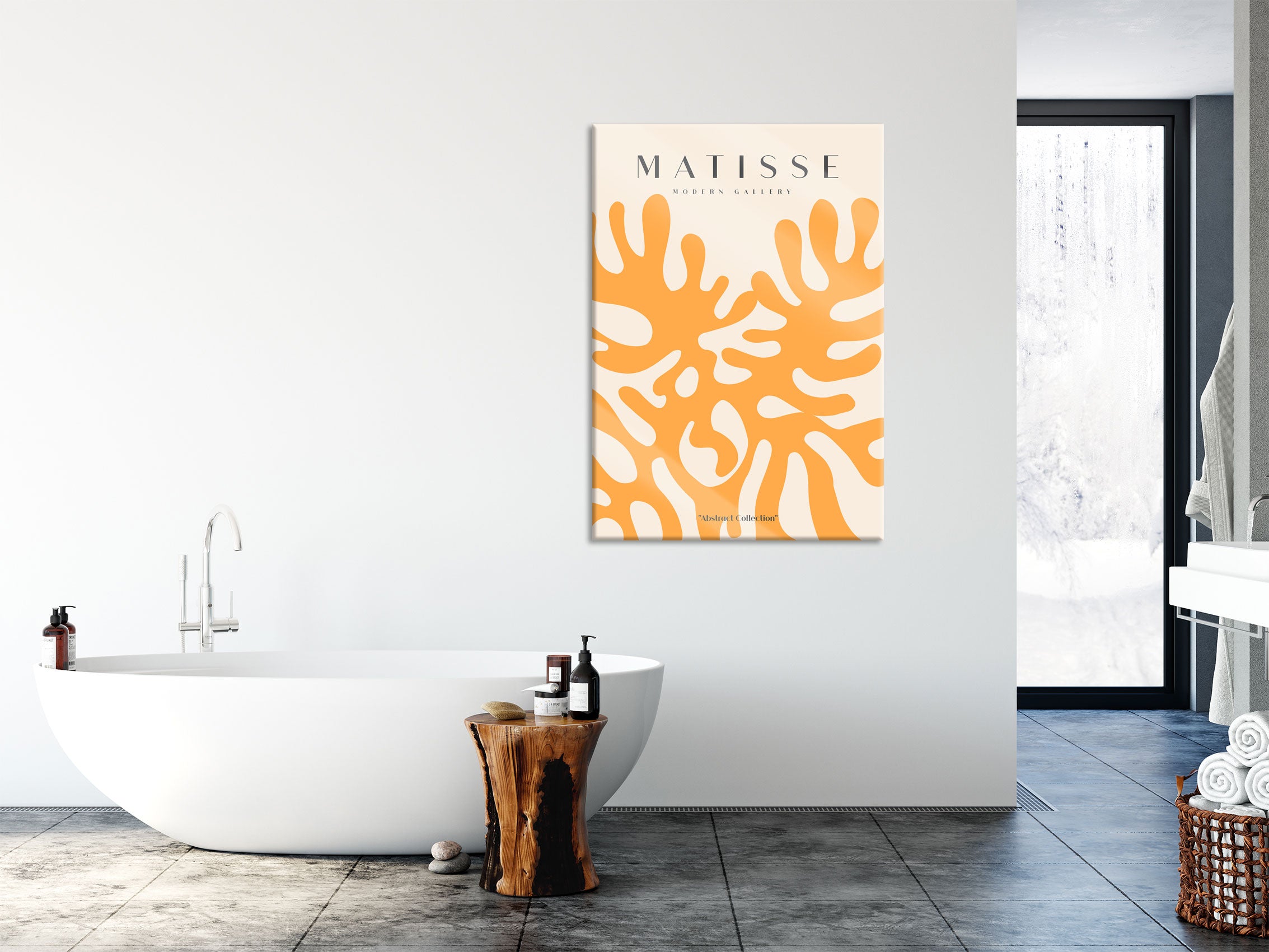 Matisse Modern Gallery  - Korallen Orange, Glasbild