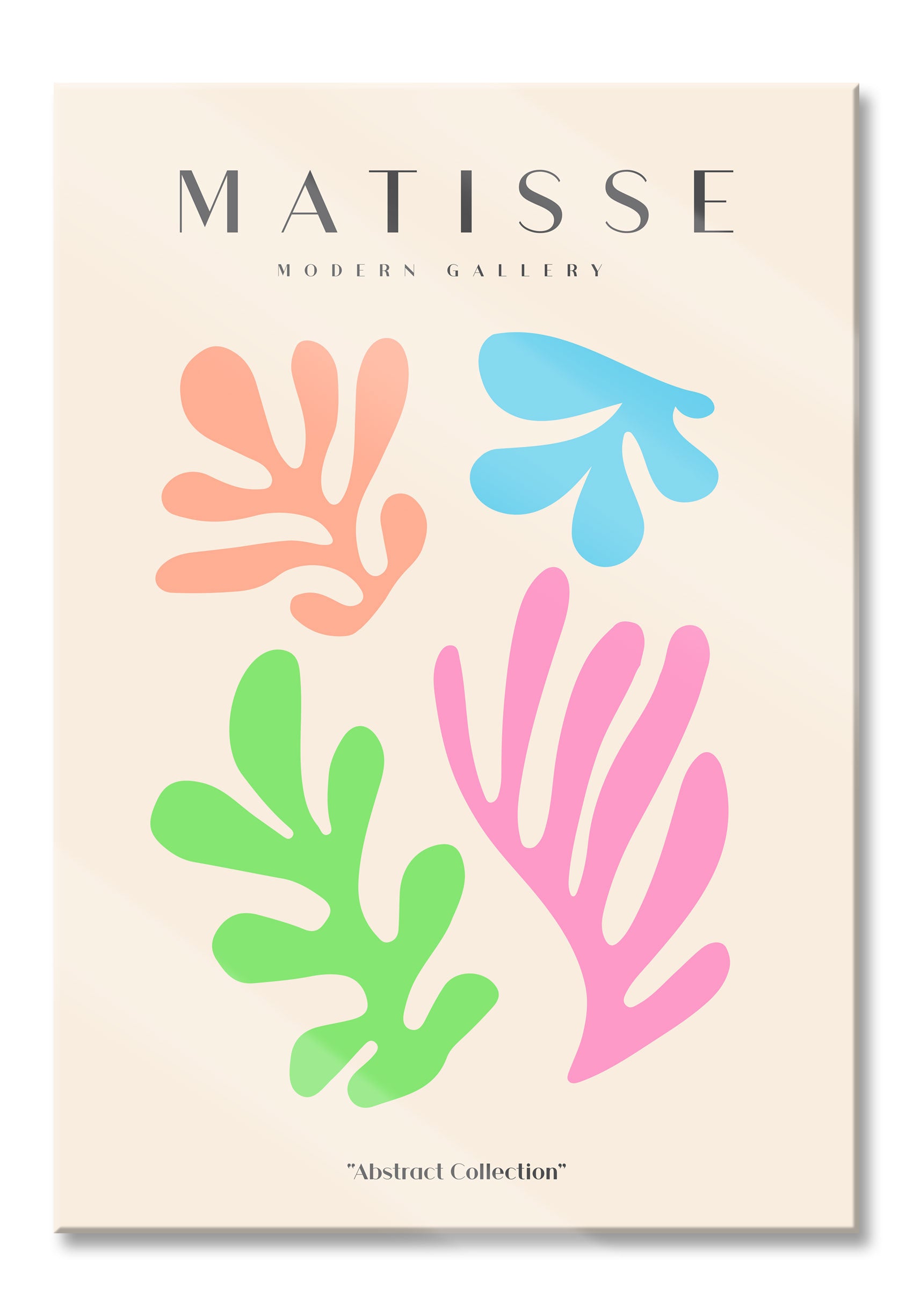 Matisse Modern Gallery  - Korallen Pastell, Glasbild