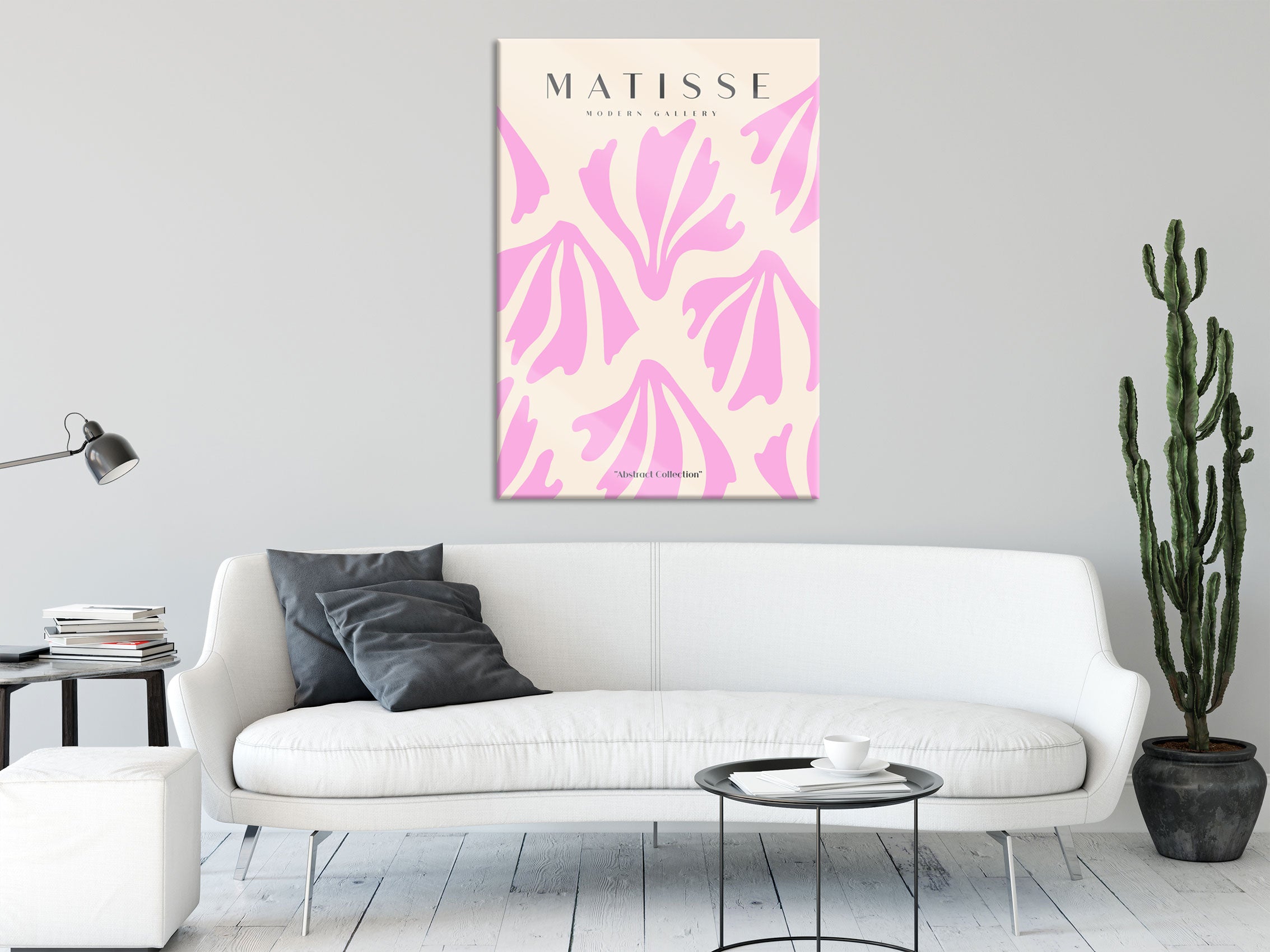 Matisse Modern Gallery  - Korallen Rosa, Glasbild