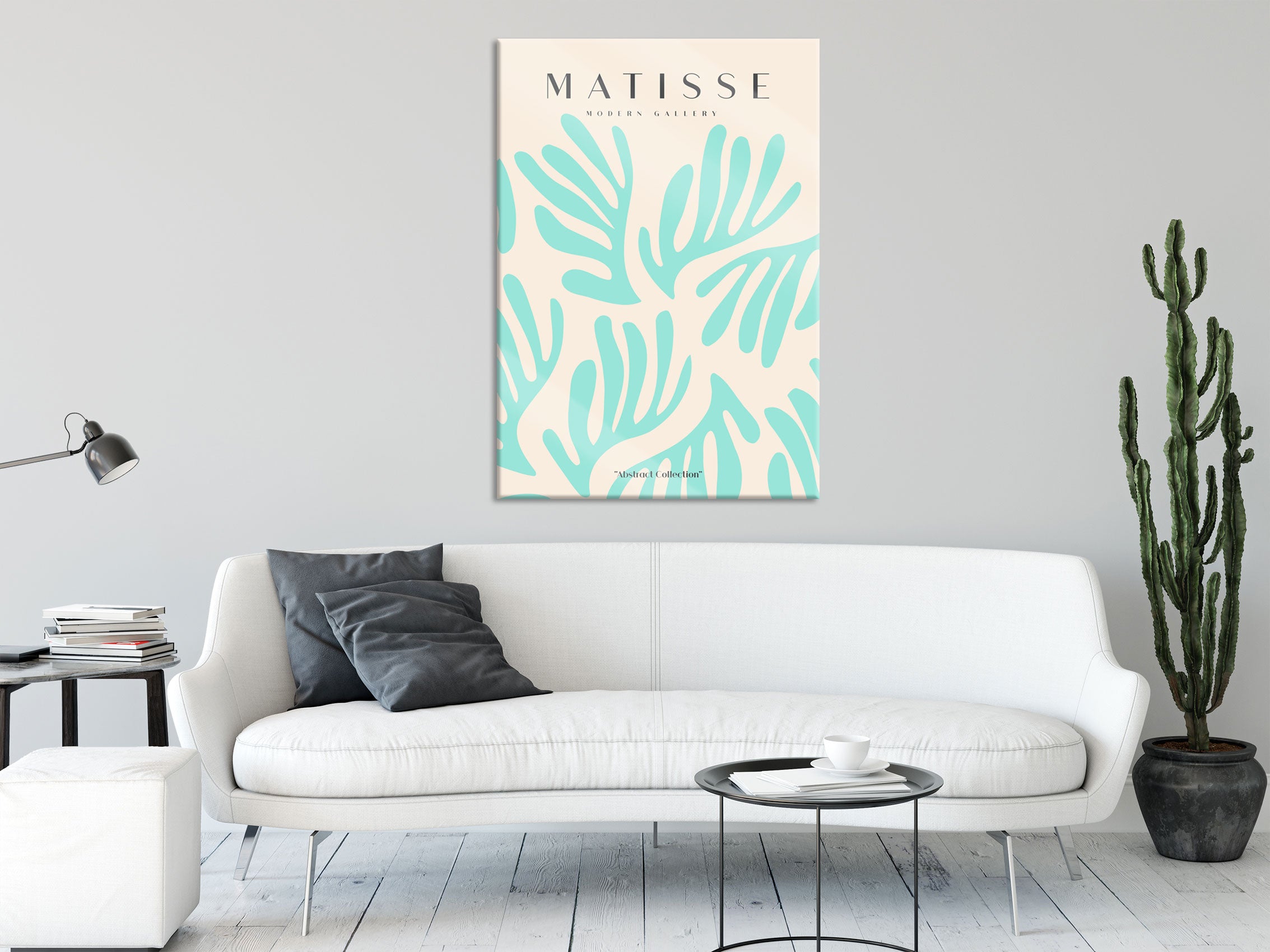 Matisse Modern Gallery  - Korallen Mint, Glasbild