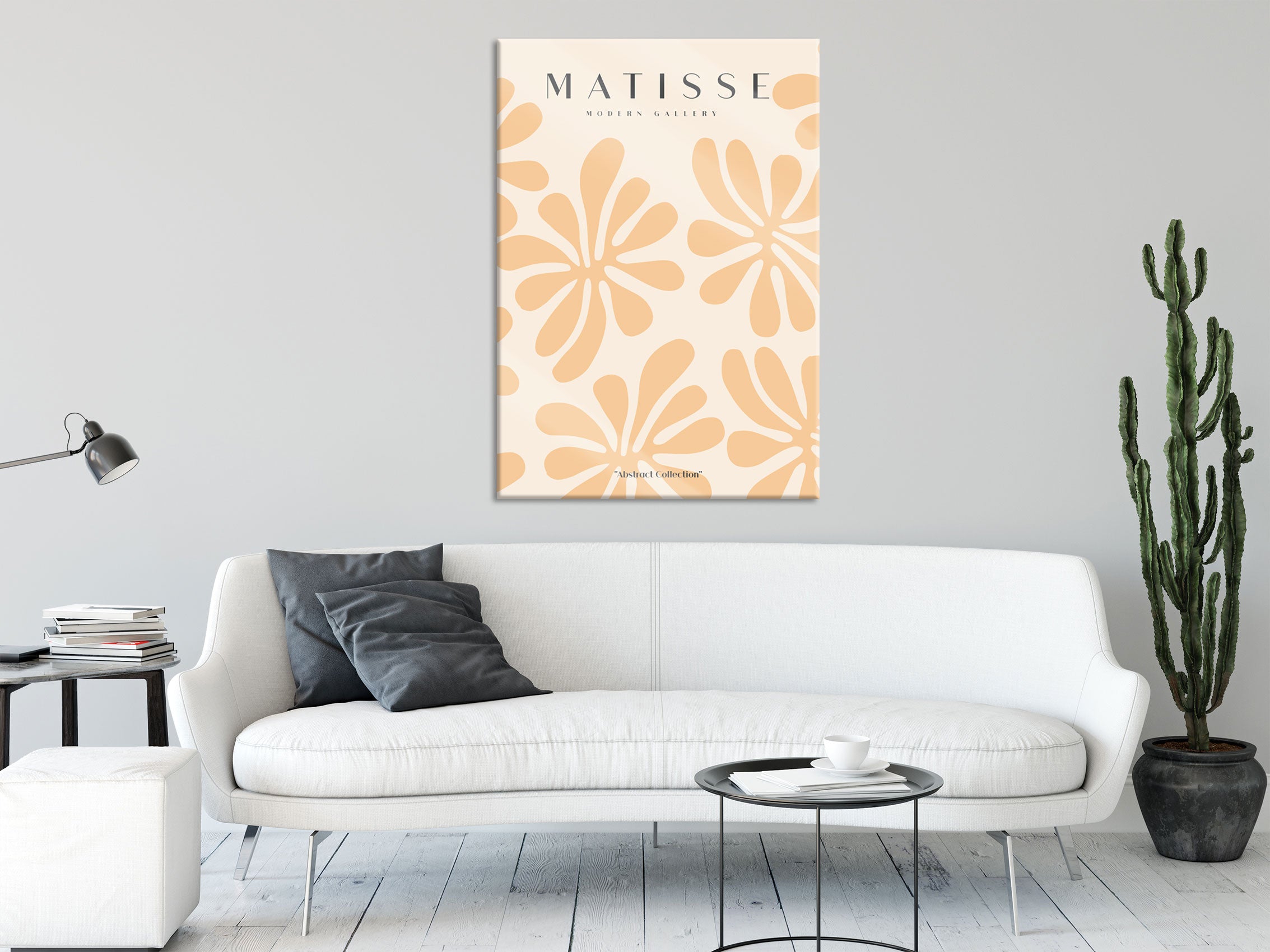 Matisse Modern Gallery  - Korallen Beige, Glasbild