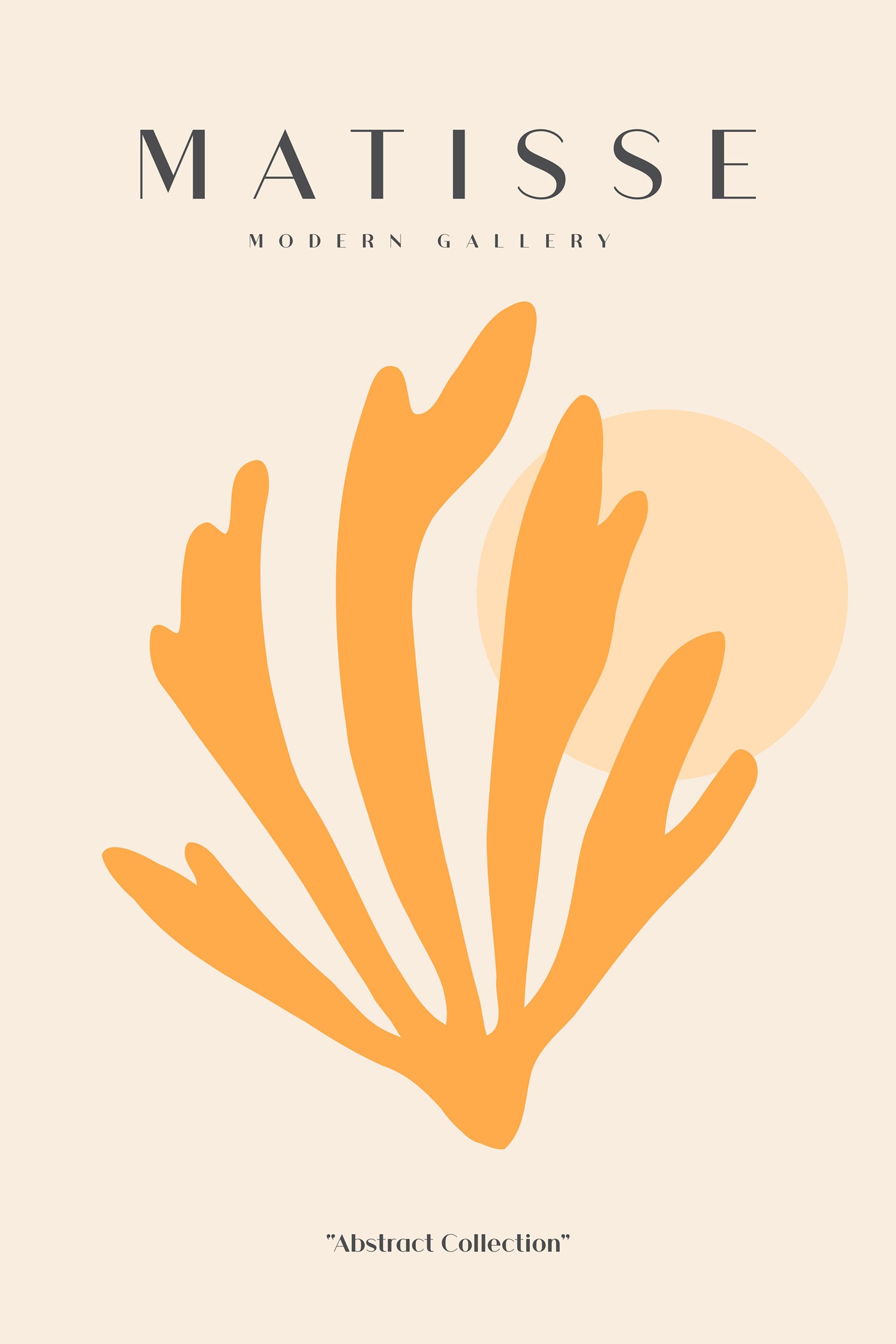 Matisse Modern Gallery  - Koralle Orange I, Glasbild