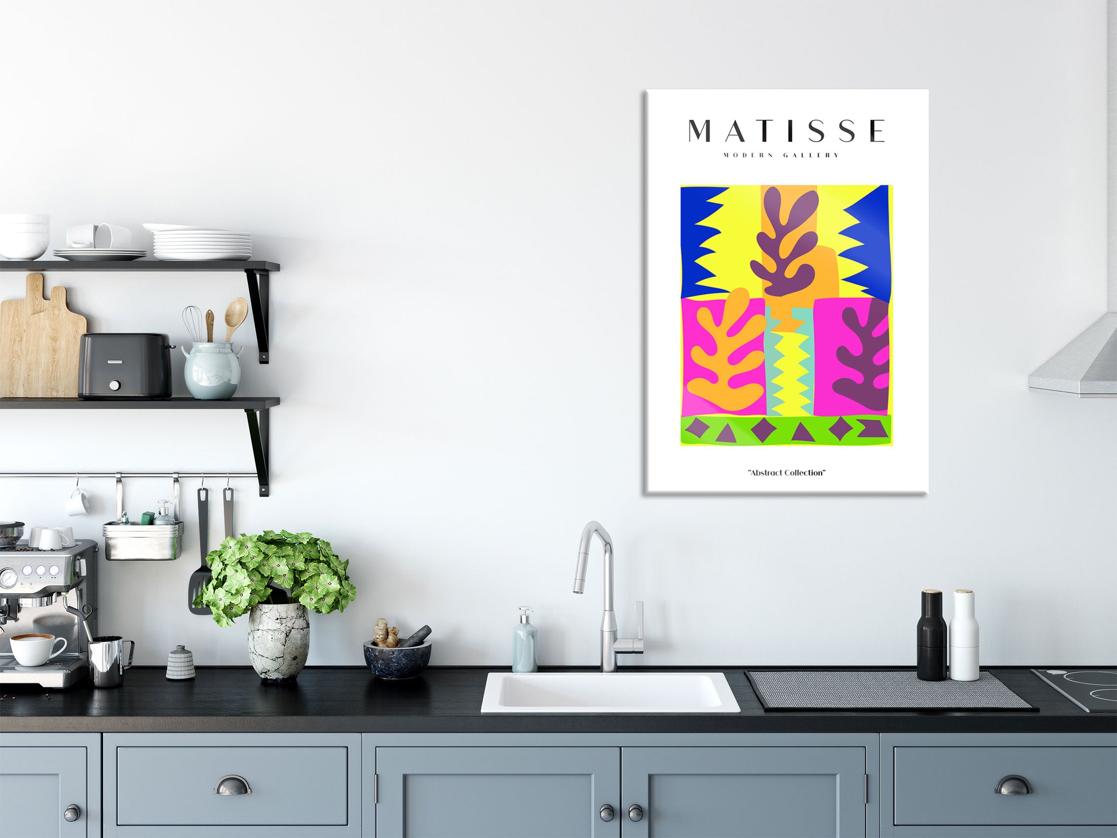 Matisse Modern Gallery  - Korallen Popart, Glasbild