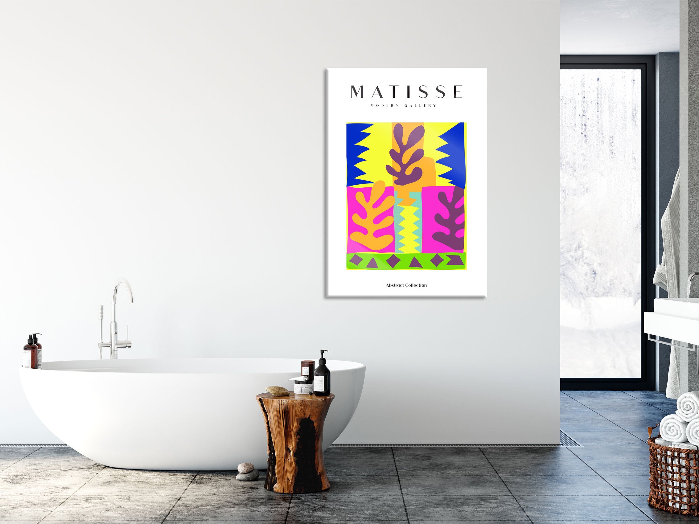 Matisse Modern Gallery  - Korallen Popart, Glasbild