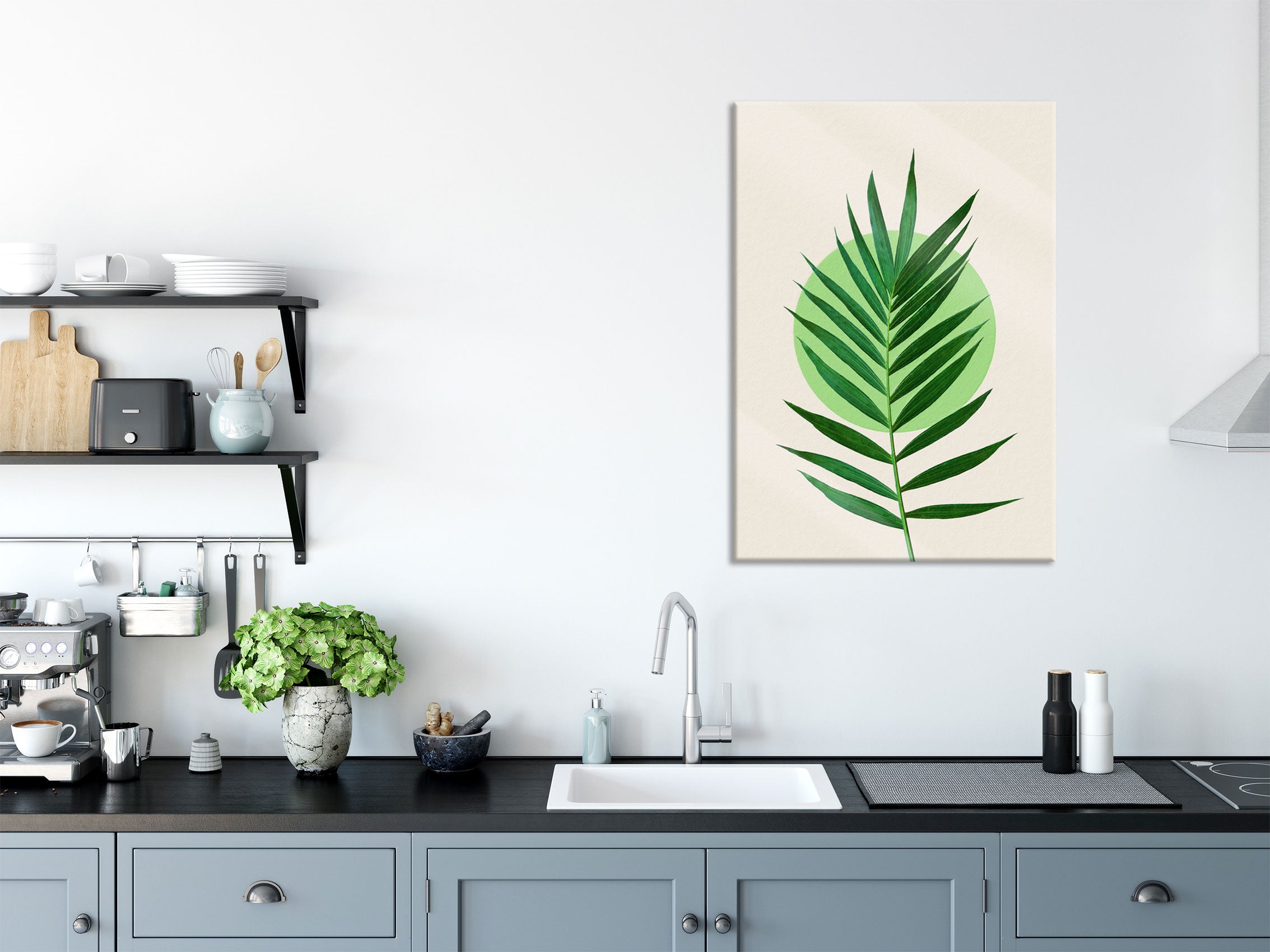 Modern Art Botanical  - Farn VI, Glasbild