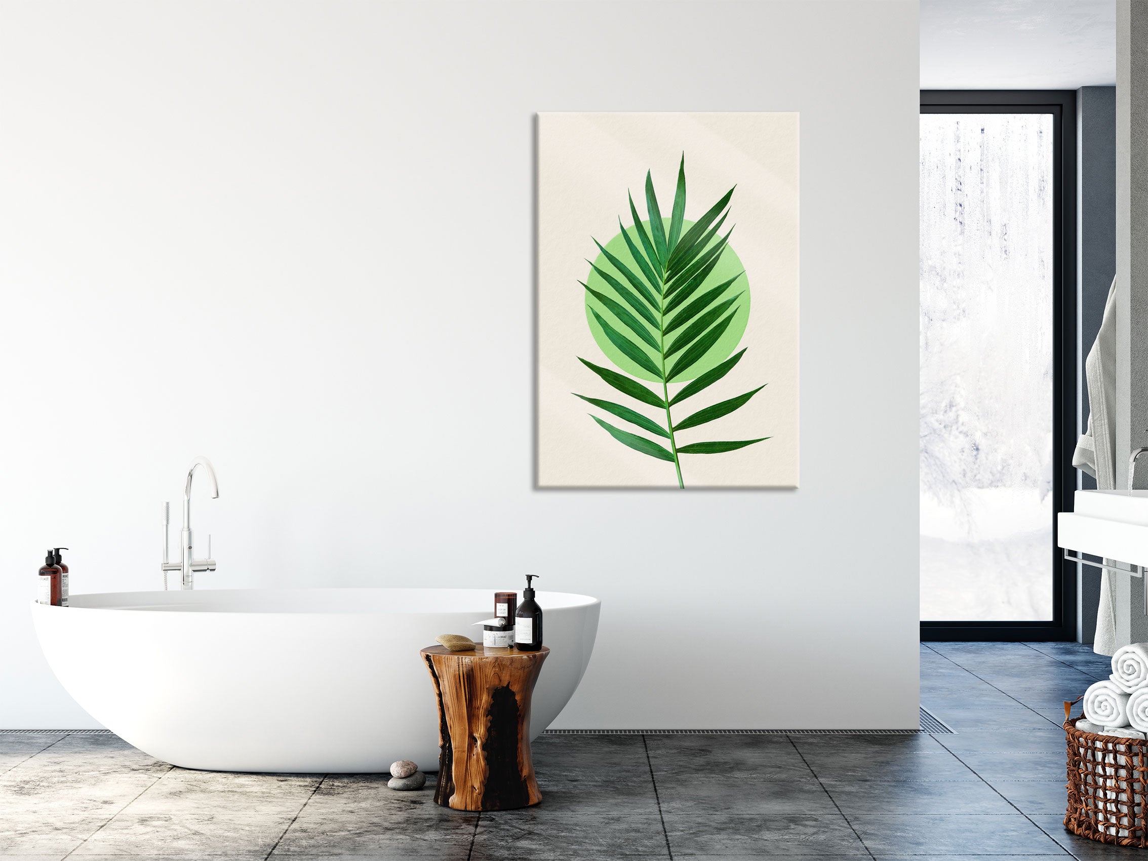 Modern Art Botanical  - Farn VI, Glasbild