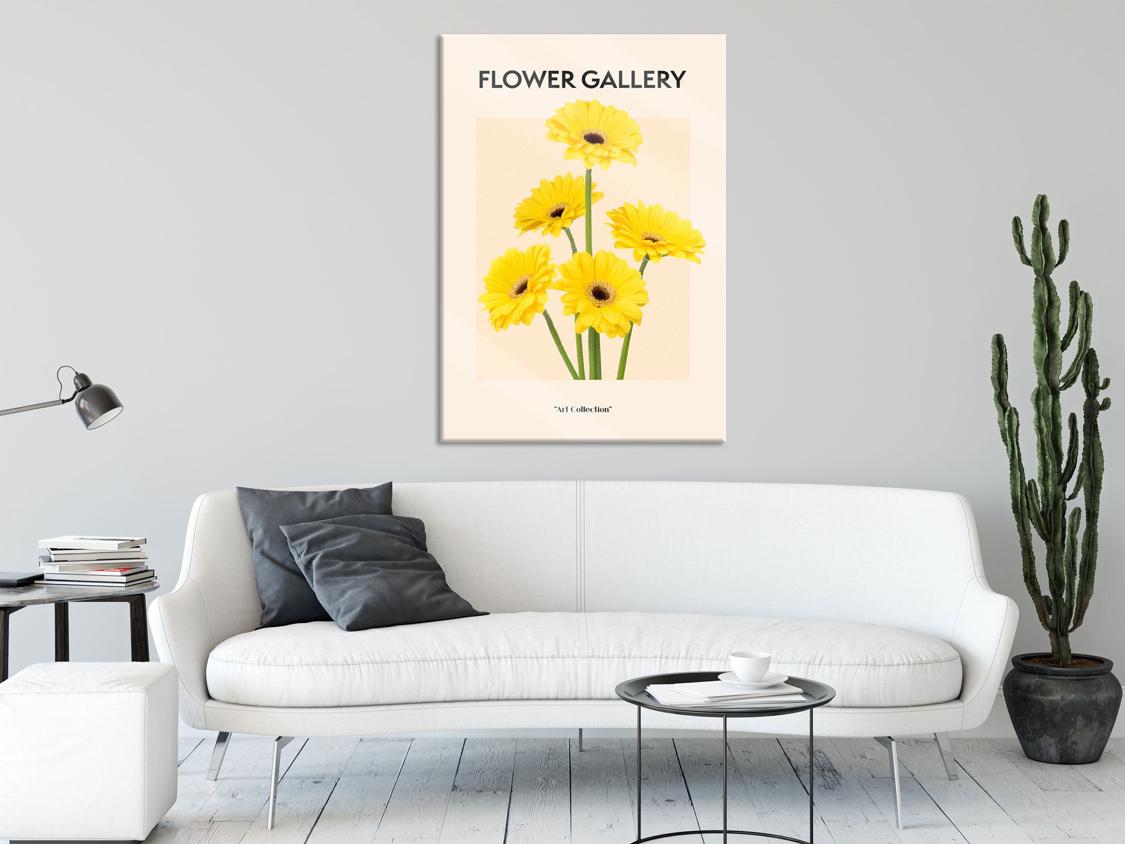 Flower Gallery  - Gelbe Gerbera I, Glasbild