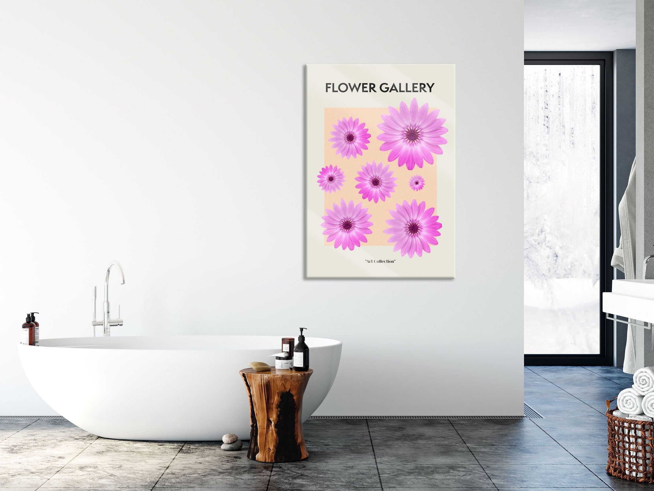 Flower Gallery  - Pinke Gerbera I, Glasbild