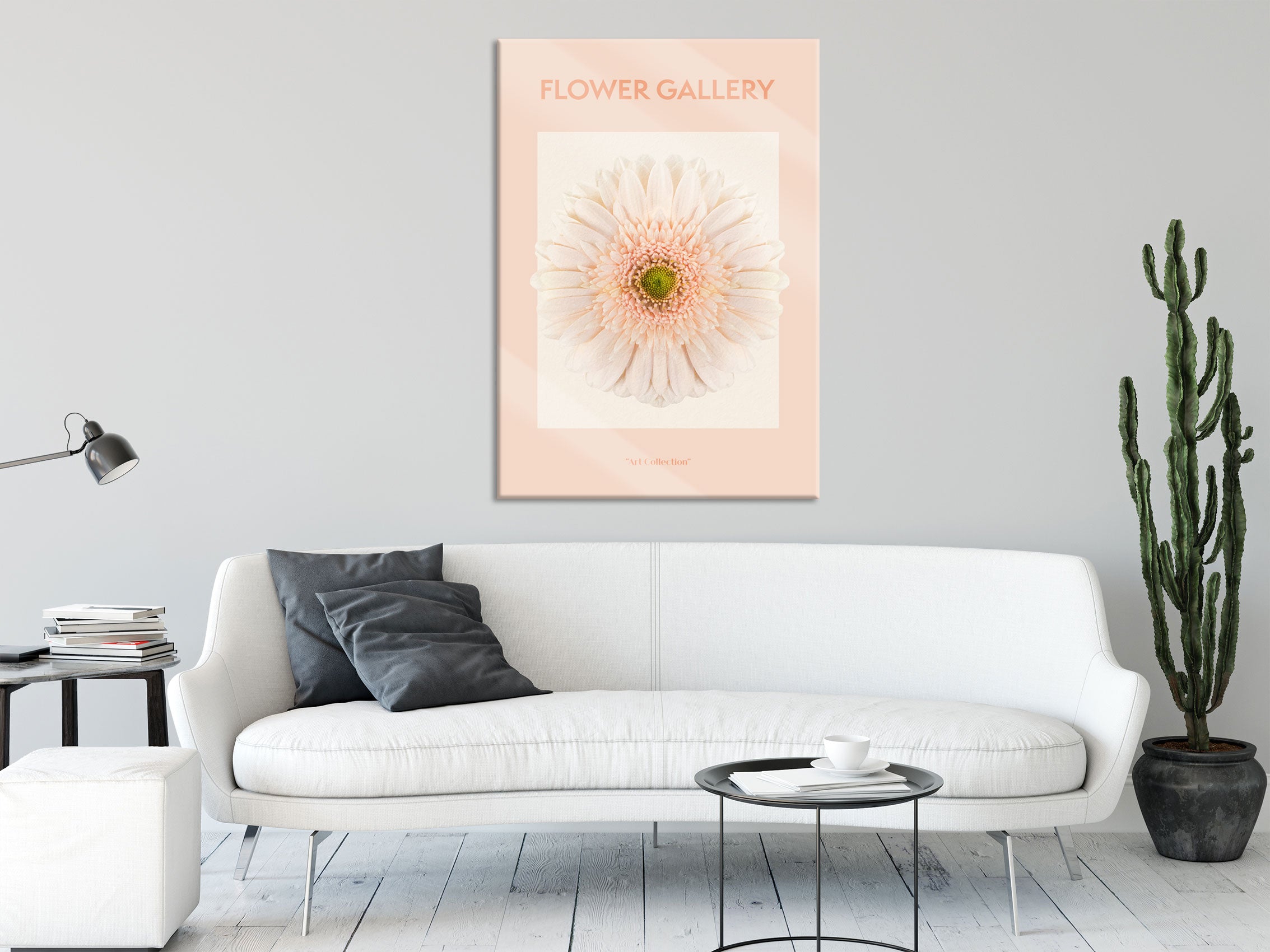 Flower Gallery  - Weiße Gerbera I, Glasbild