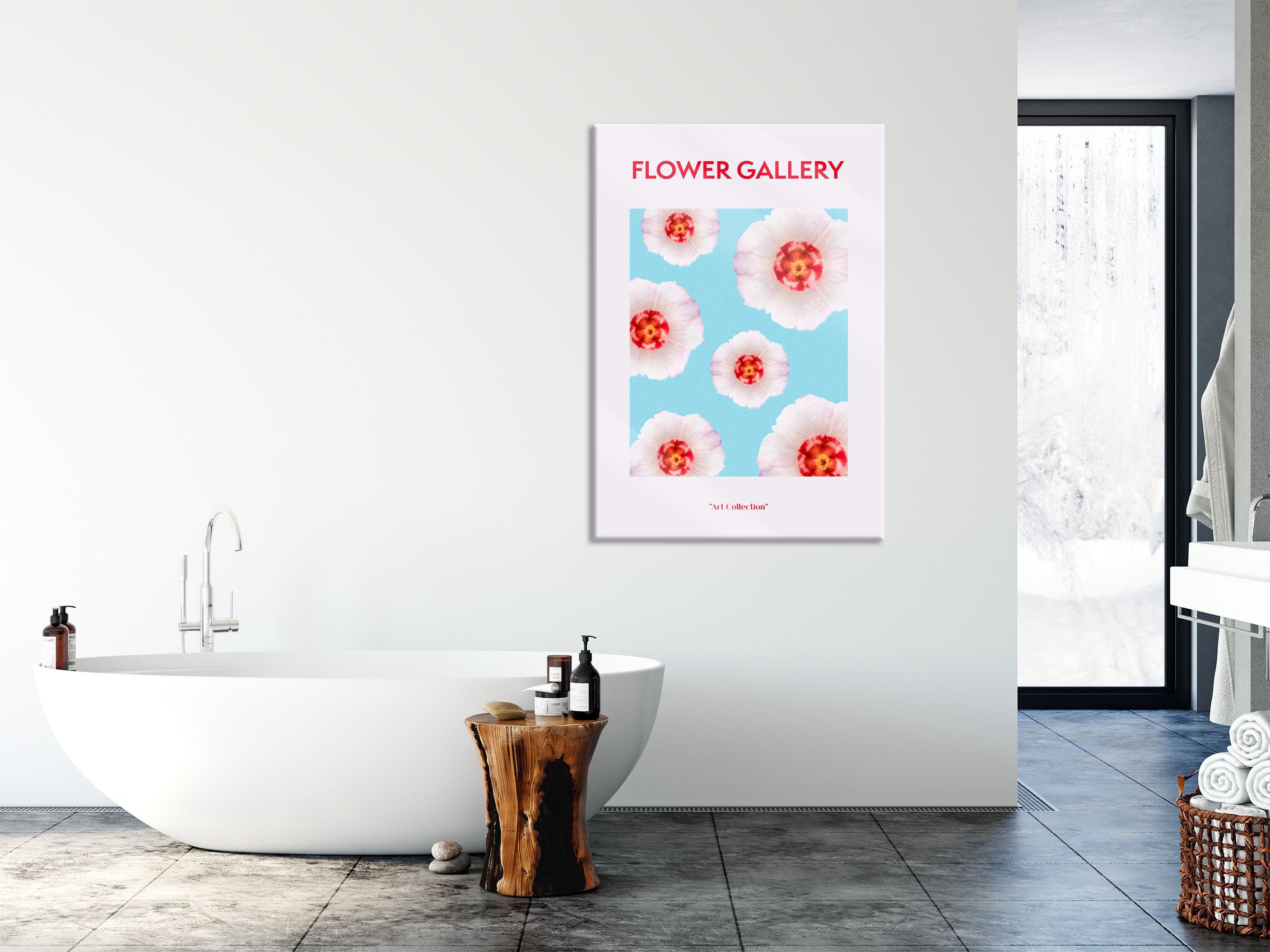 Flower Gallery  - Mohnblume, Glasbild