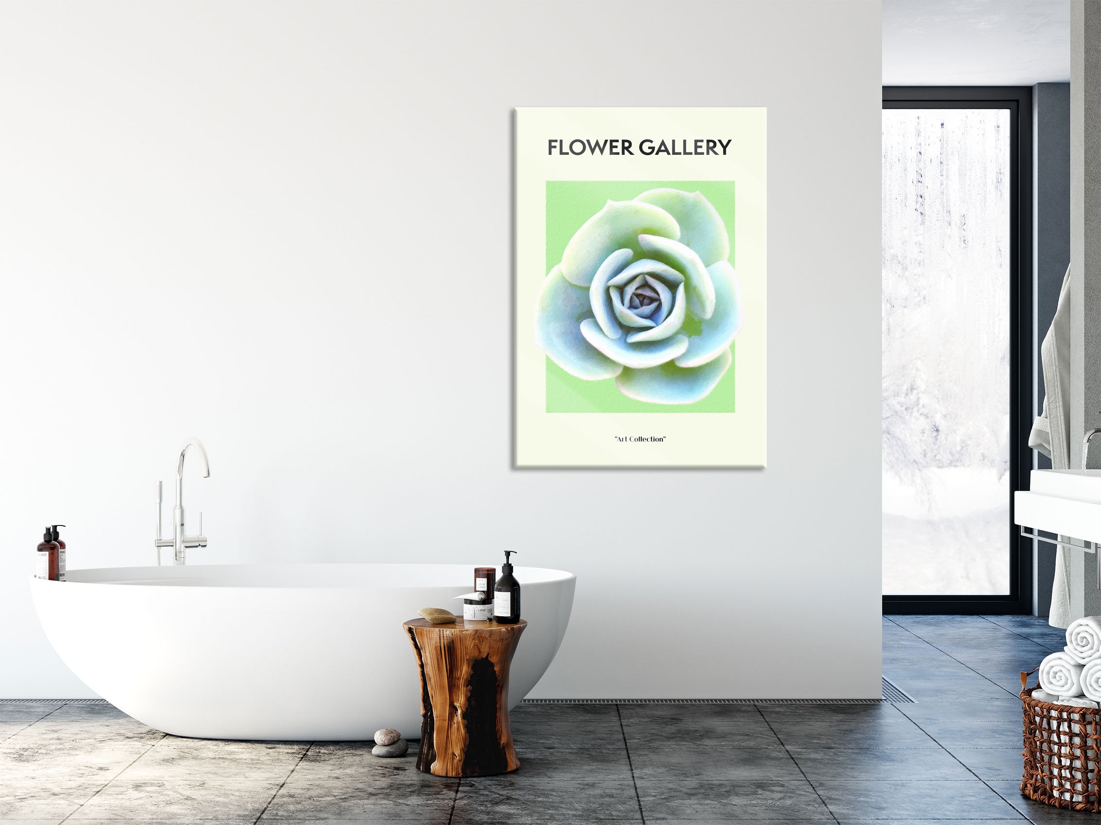 Flower Gallery  - Sukkulente , Glasbild