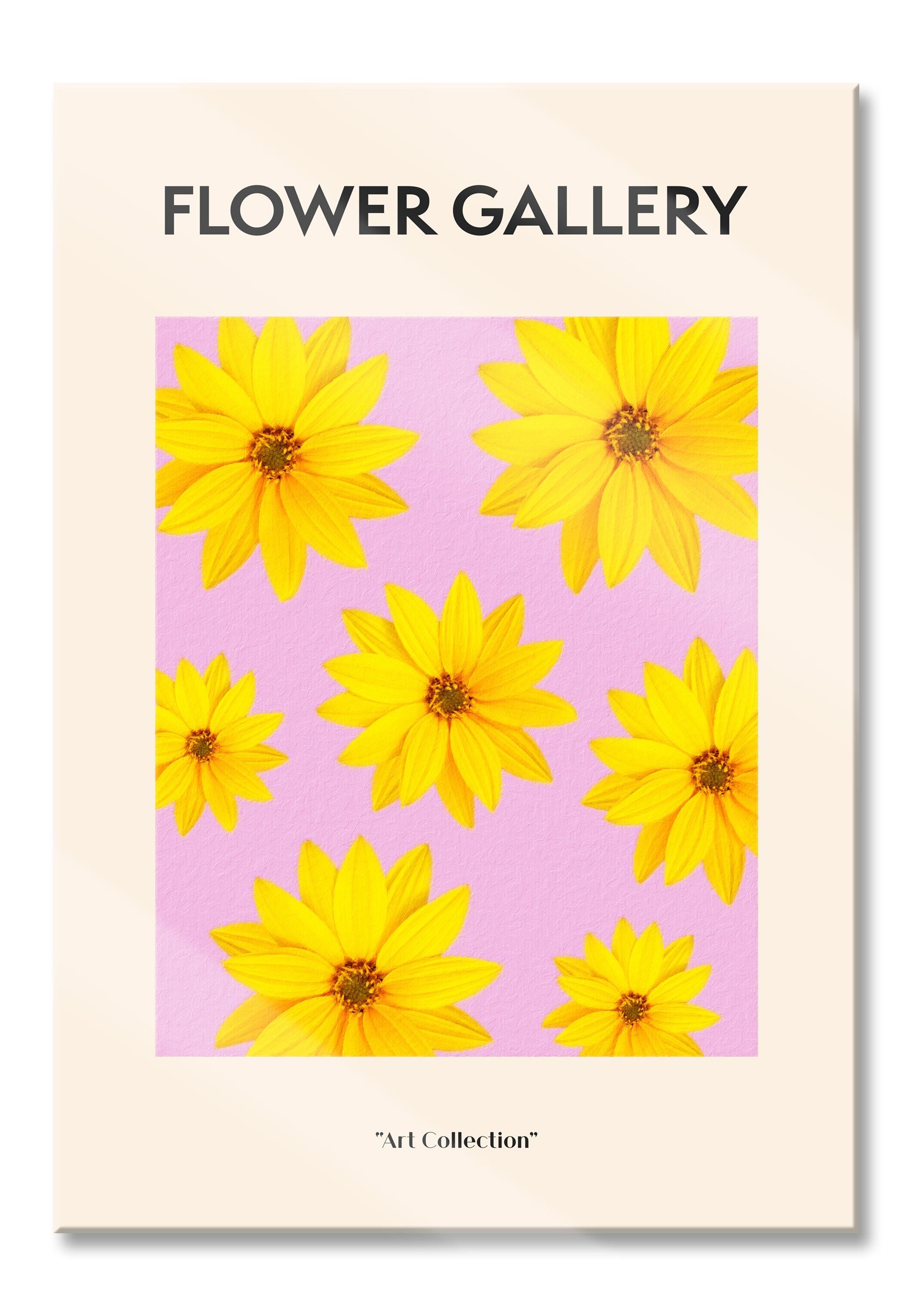 Flower Gallery  - Gelbe Topinambur, Glasbild