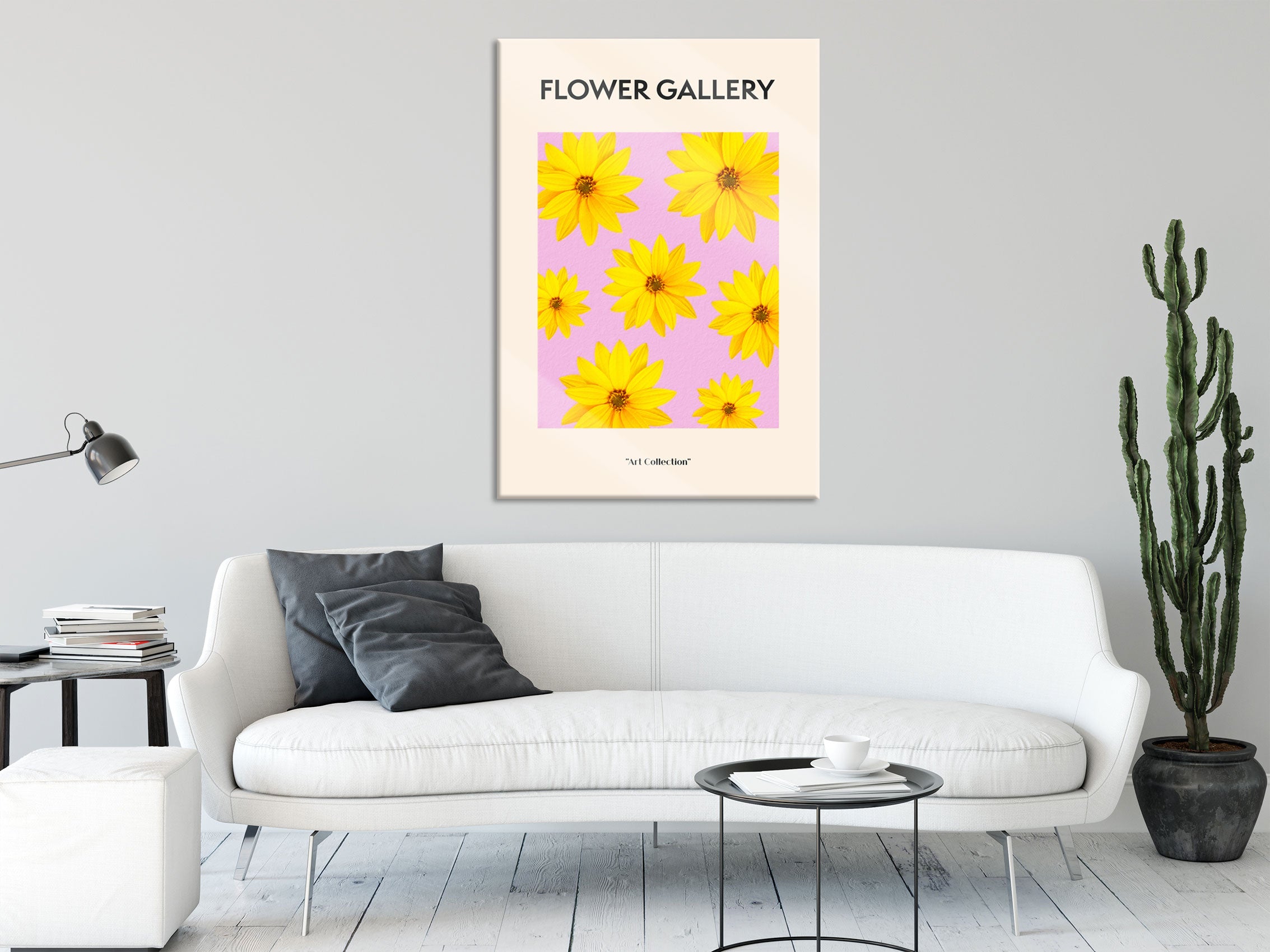 Flower Gallery  - Gelbe Topinambur, Glasbild