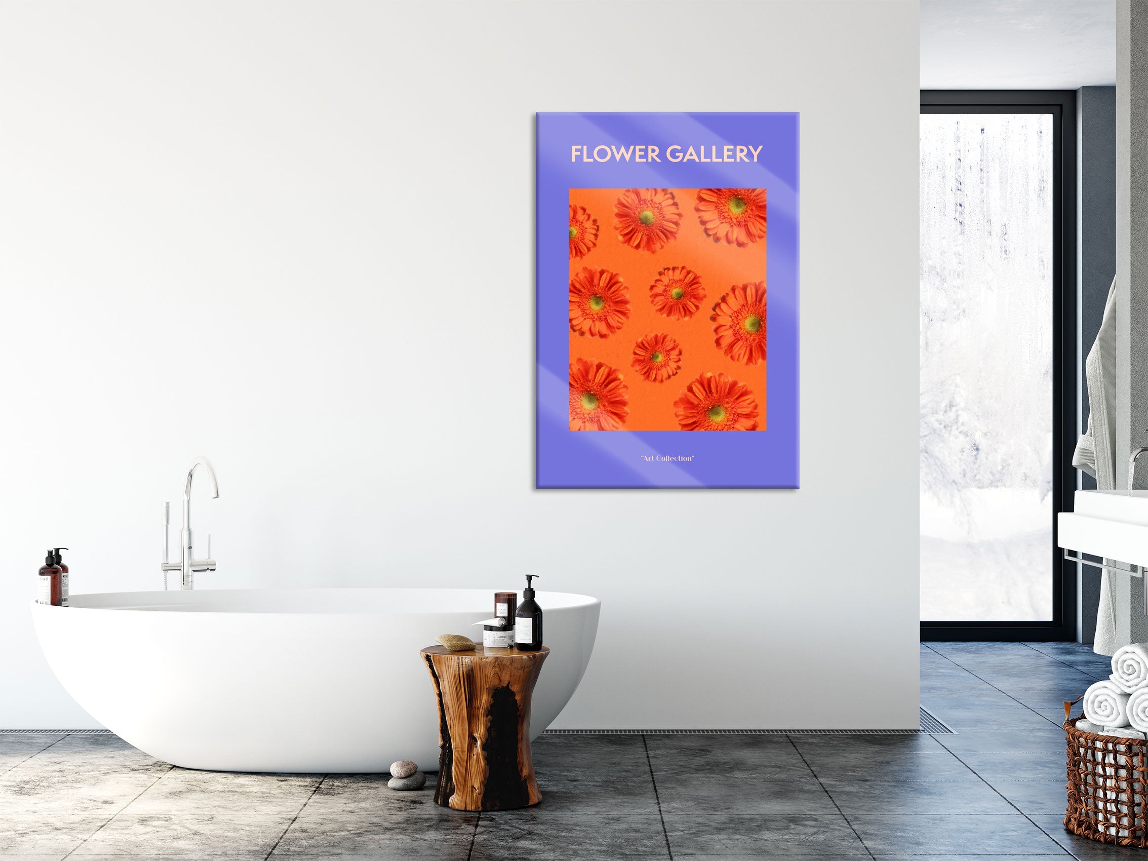 Flower Gallery  - Orange Gerbera I, Glasbild