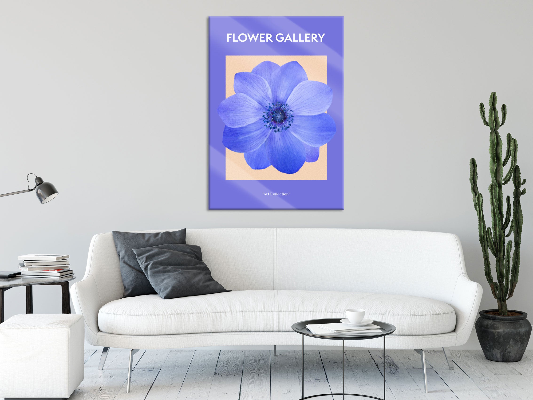 Flower Gallery  - Lila Anemone Flieder, Glasbild