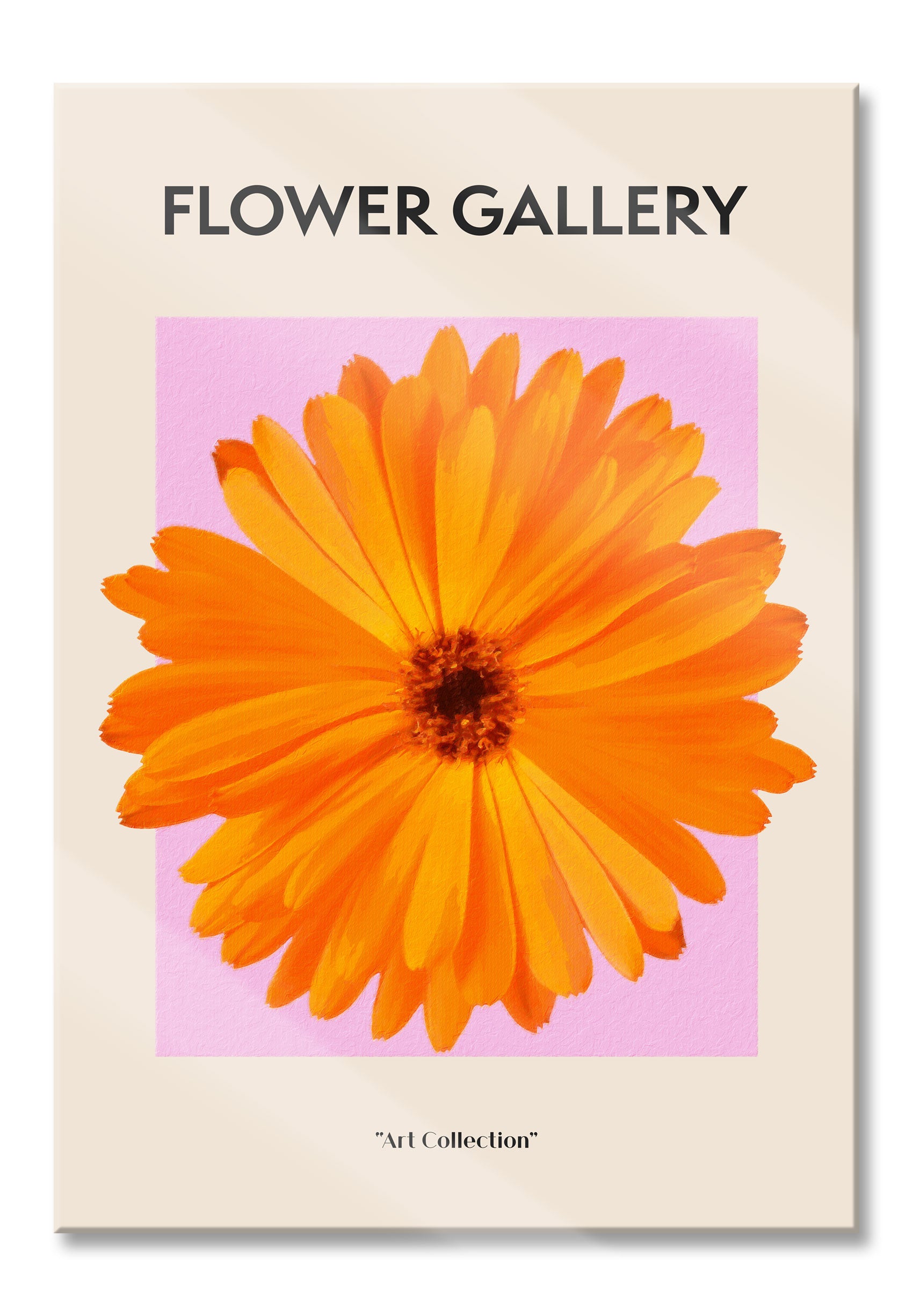 Flower Gallery  - Orange Ringelblume, Glasbild