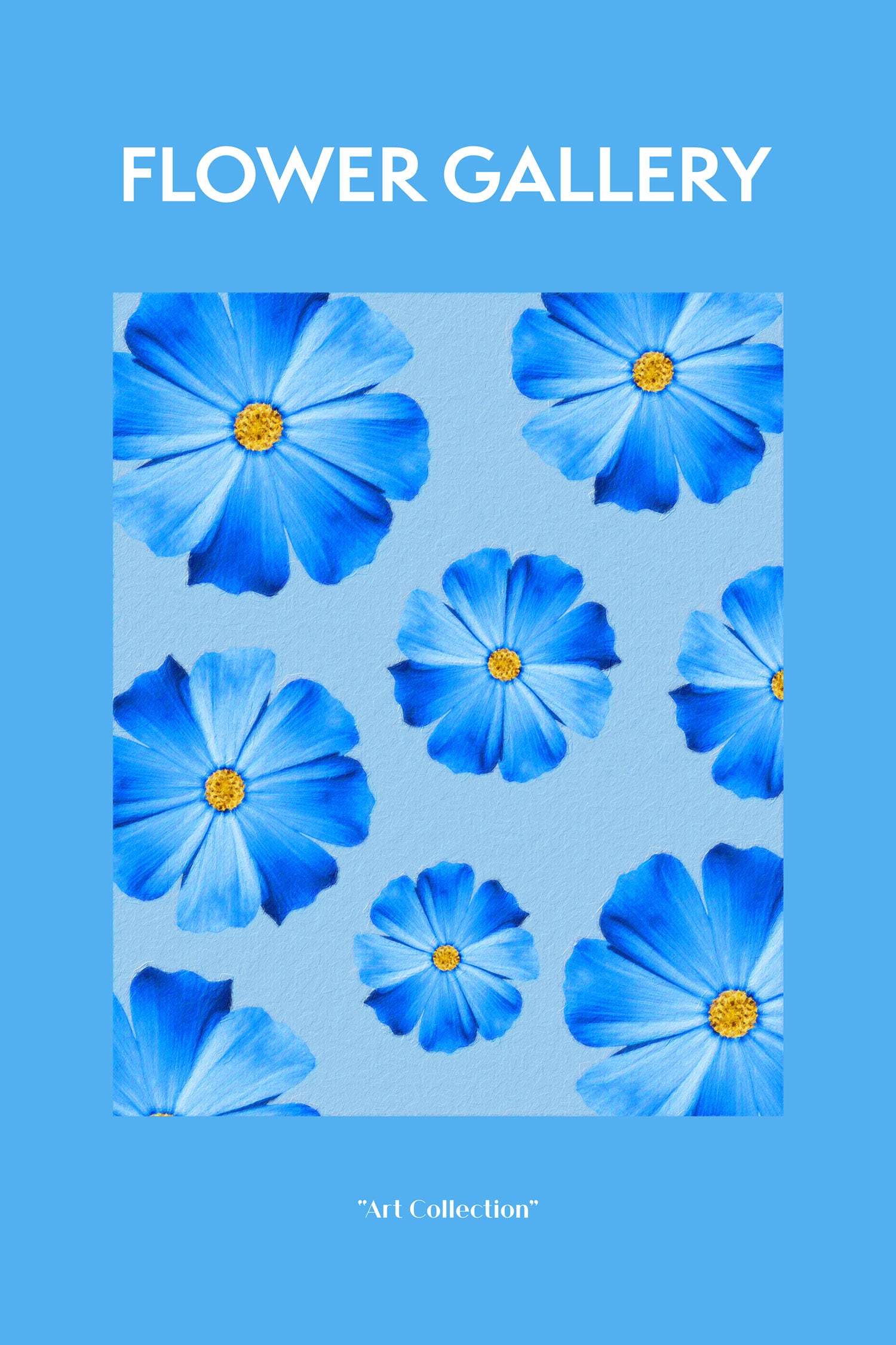 Flower Gallery  - Blaue Kosmos Cosmos Rose, Glasbild