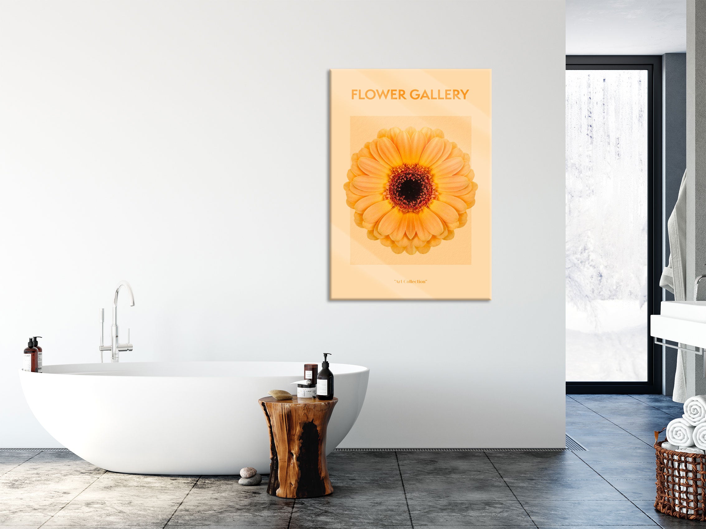 Flower Gallery  - Orange Gerbera II, Glasbild